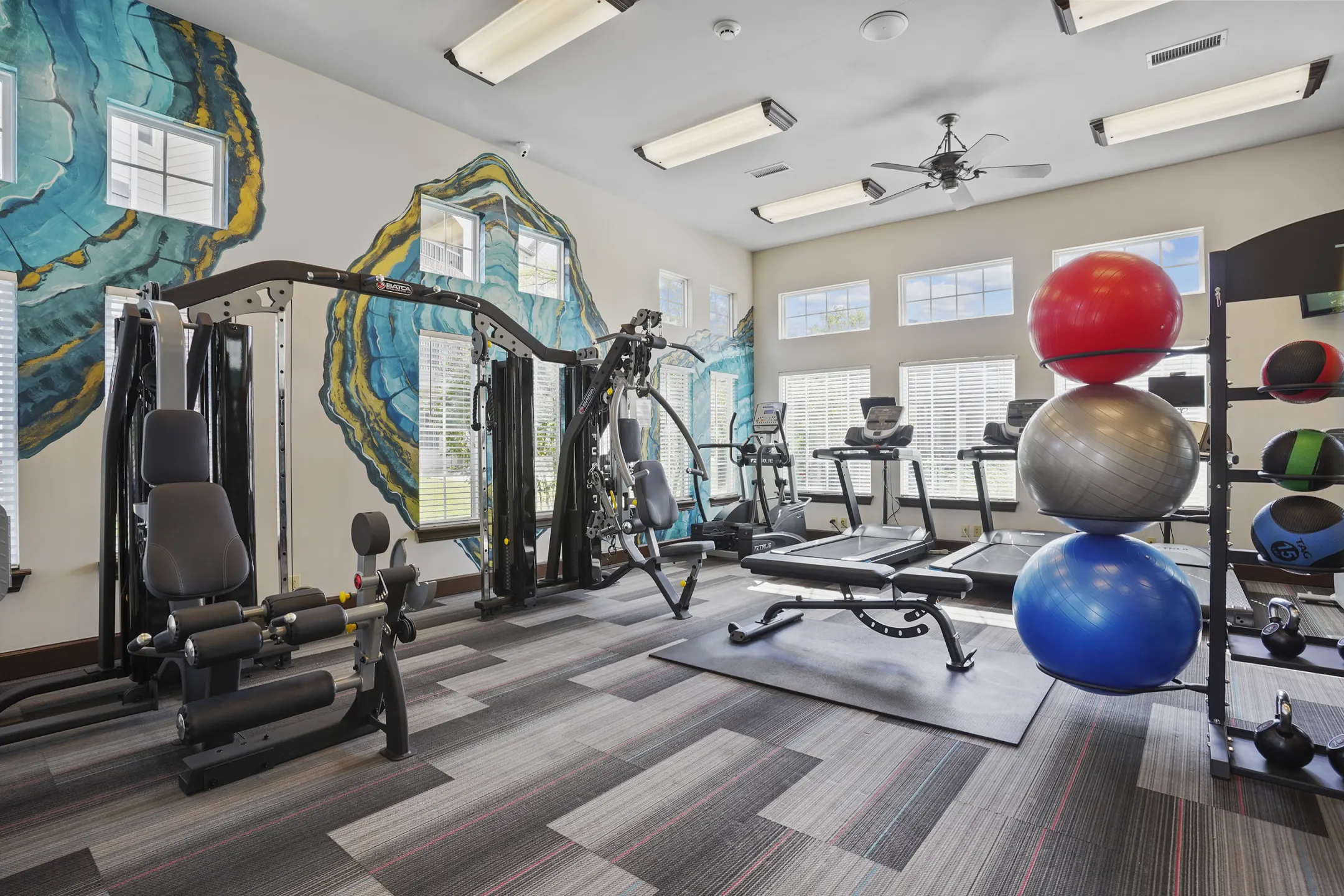 Fitness Weight Room - The Park at Mission Hills - Broken Arrow, OK