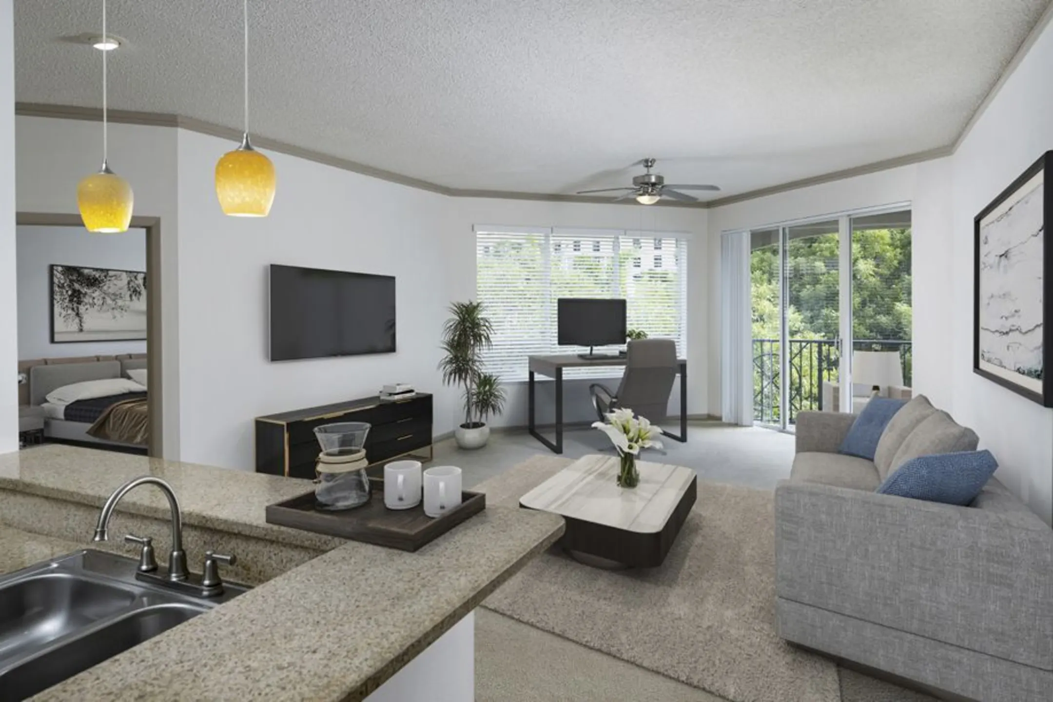 Living Room - Camden Aventura - Miami, FL