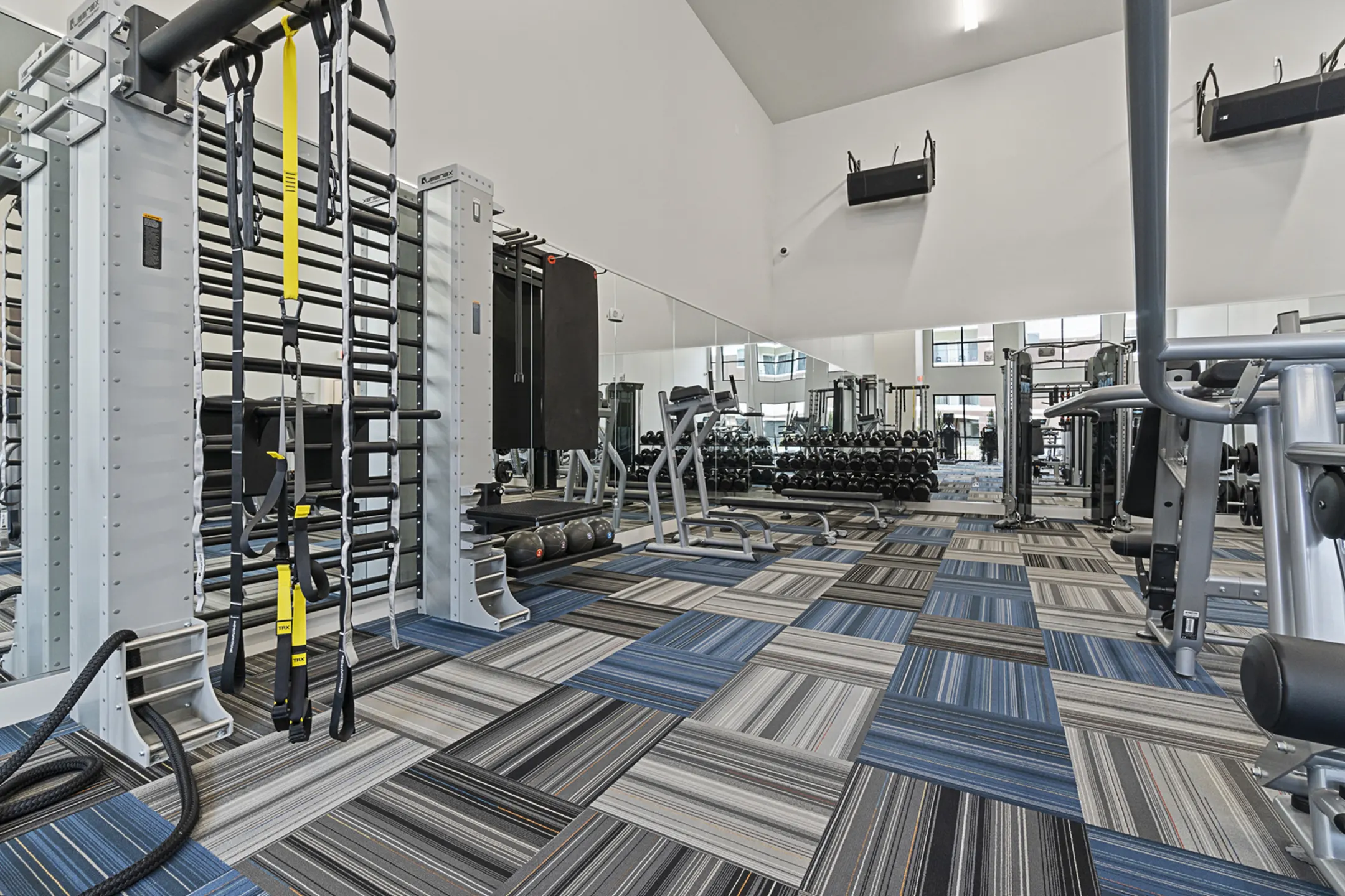 Fitness Weight Room - The Luxe at Mercer Crossing - Farmers Branch, TX