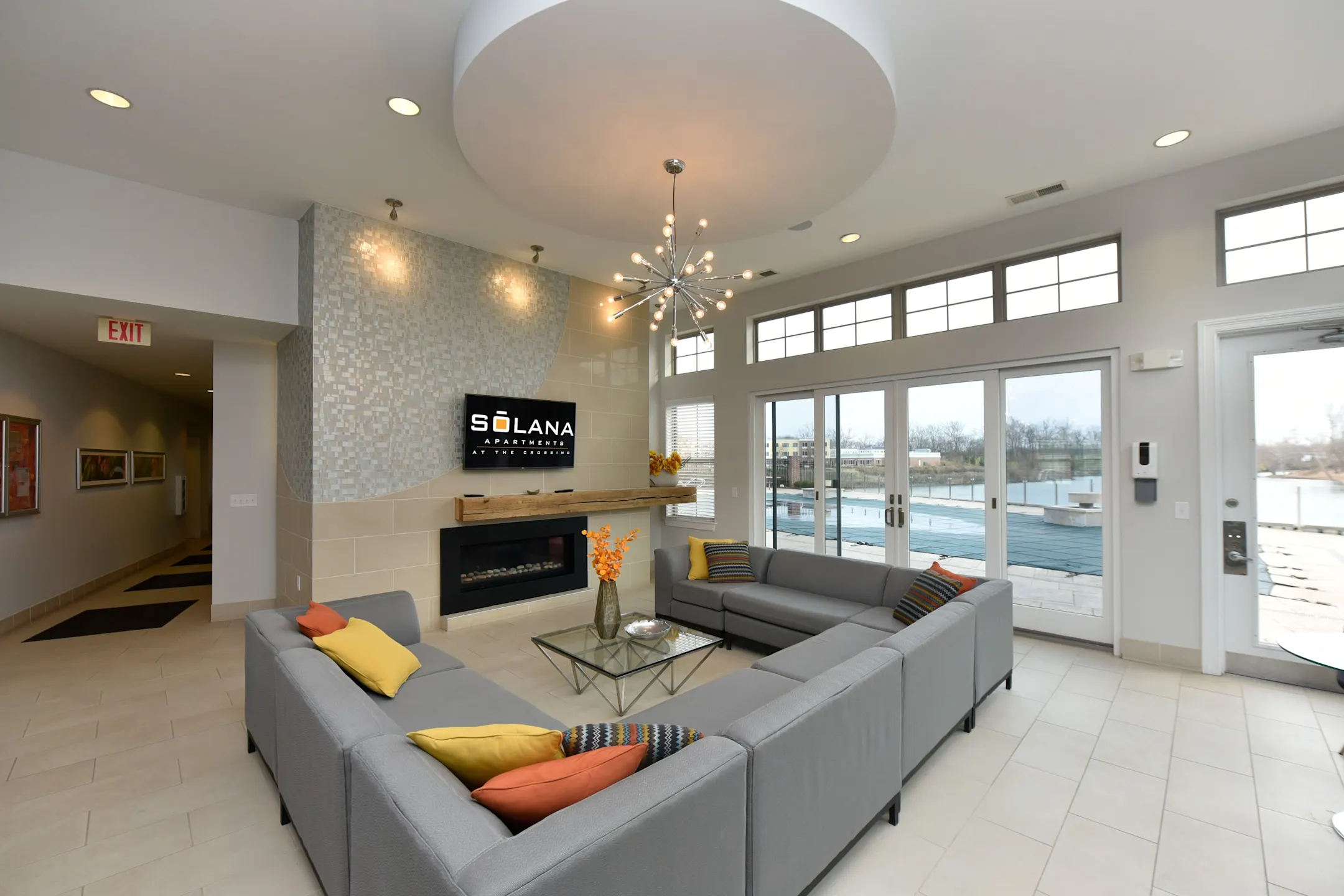 Living Room - Solana Apartments At The Crossing - Indianapolis, IN