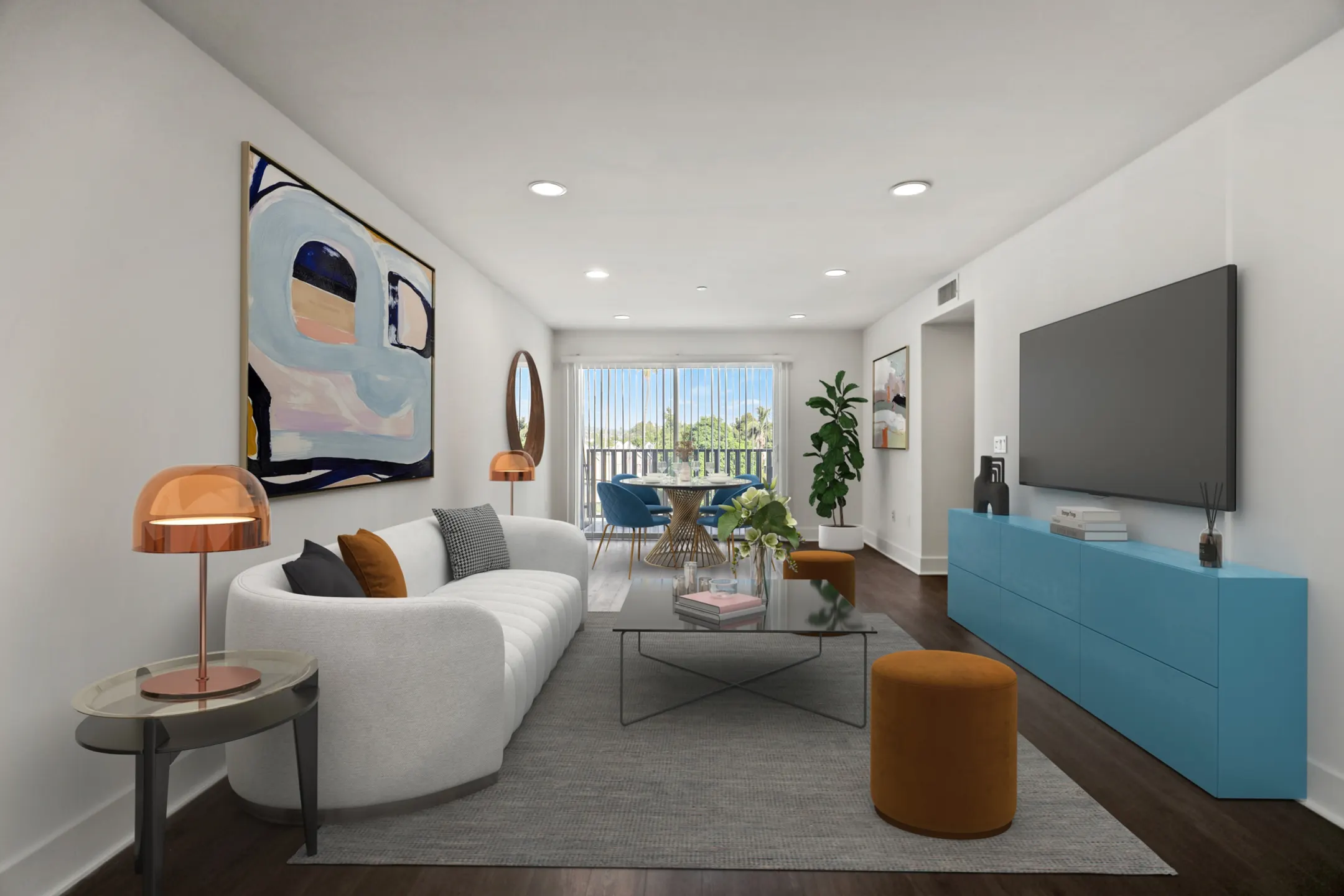 Living Room - Western Lux Apartments - Los Angeles, CA