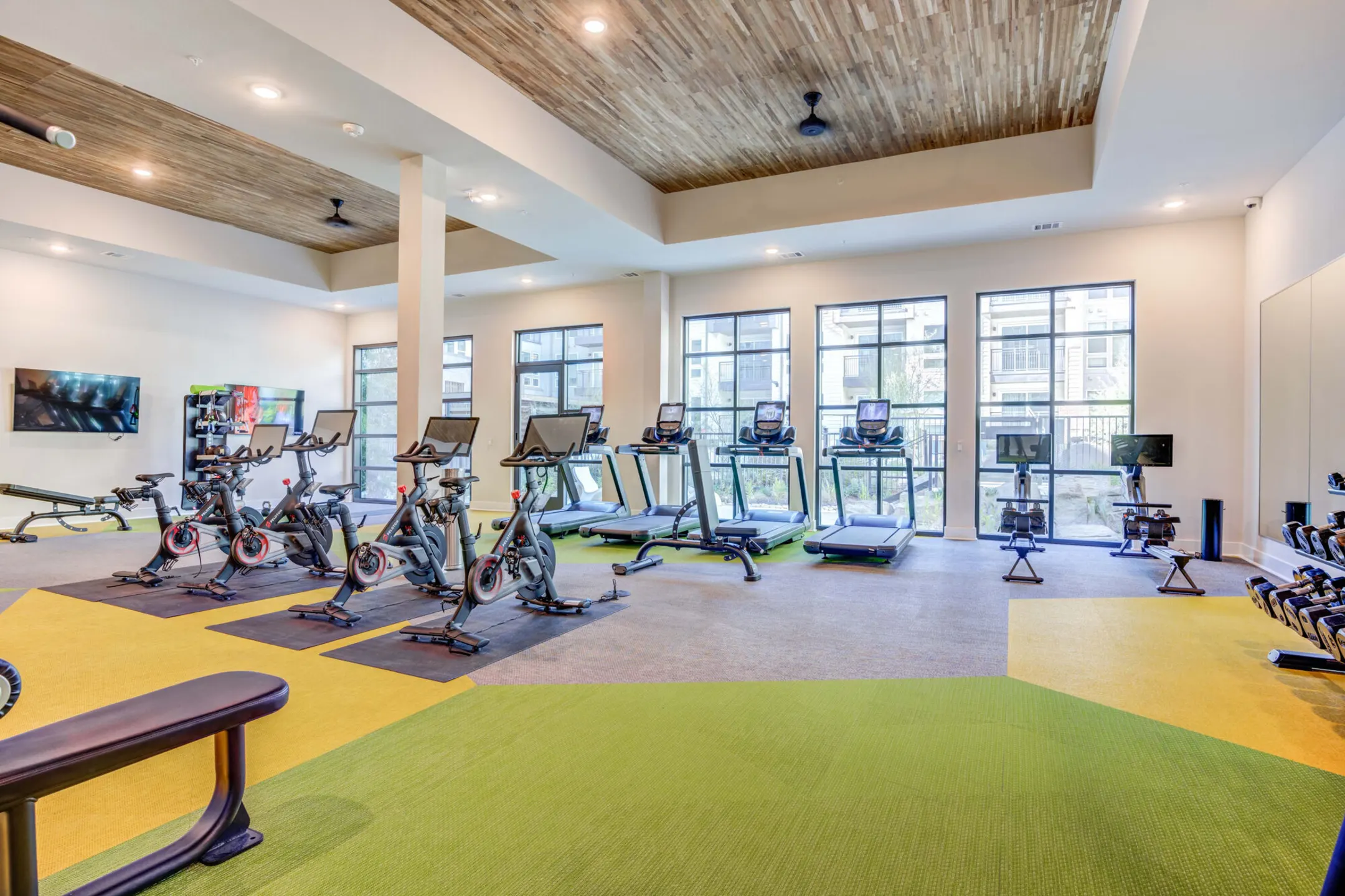 Fitness Weight Room - Korina and Alder at the Grove - Austin, TX