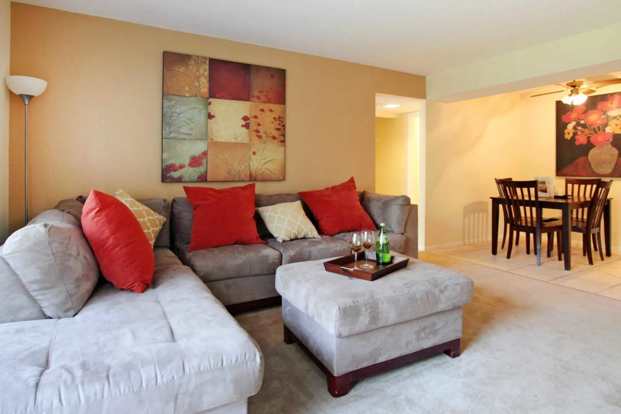 Living Room - Devonwood Apartment Homes - Charlotte, NC