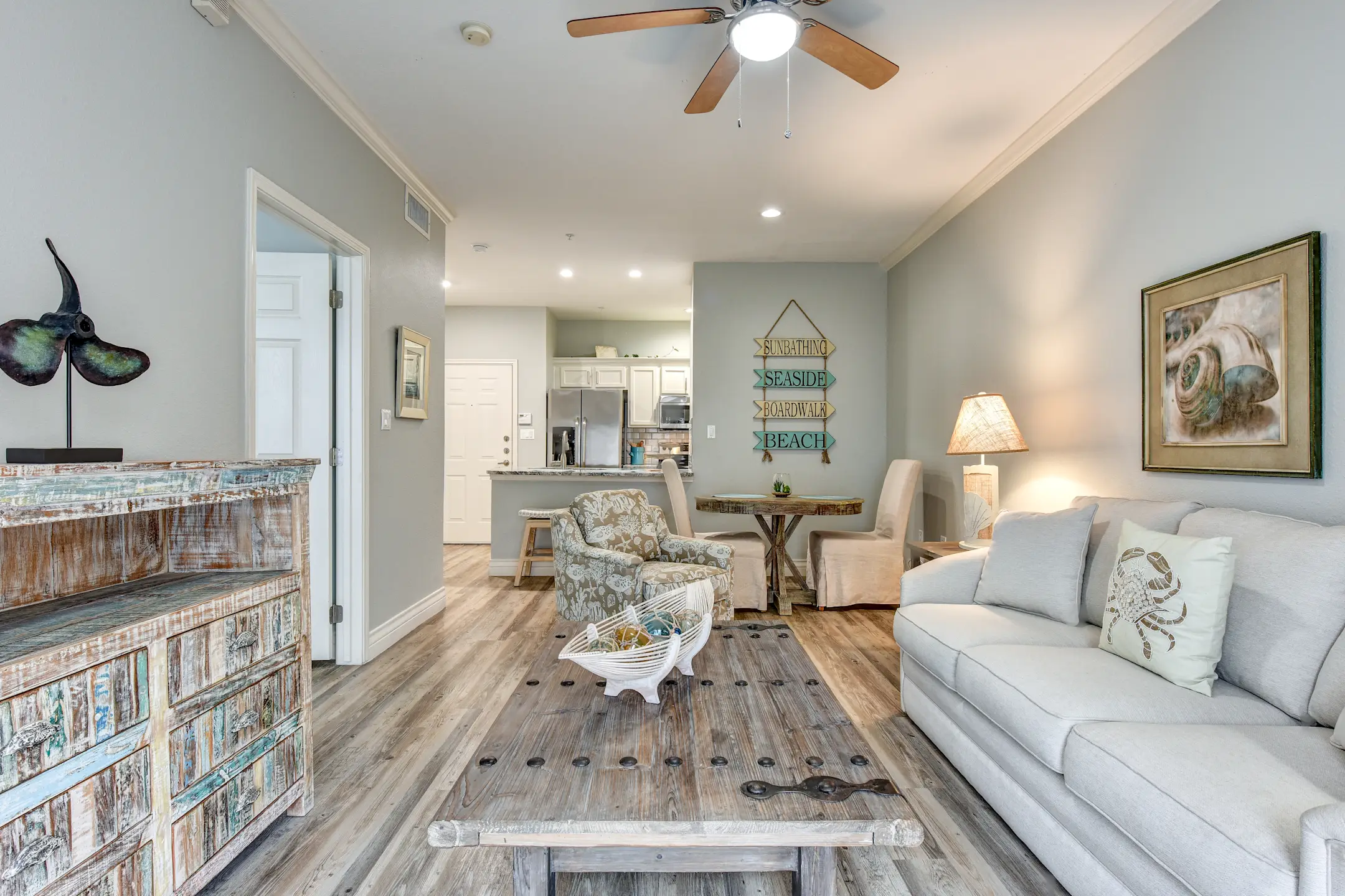 Living Room - Compass Bay Apartments and Marina - Corpus Christi, TX
