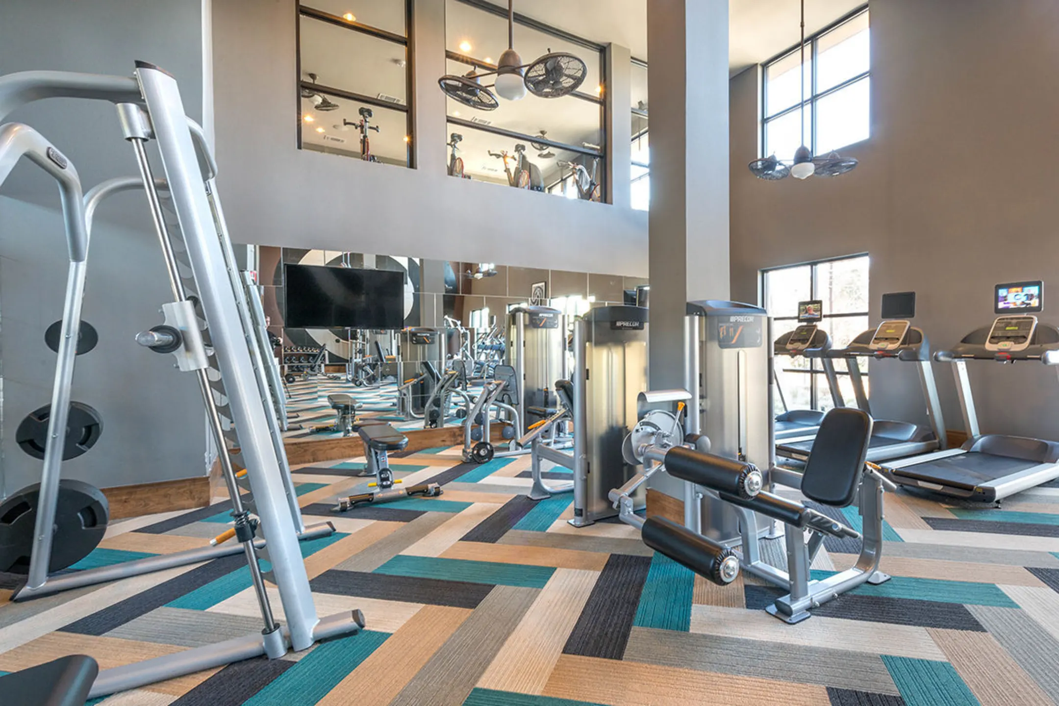Fitness Weight Room - The Lucas Apartments - Dallas, TX