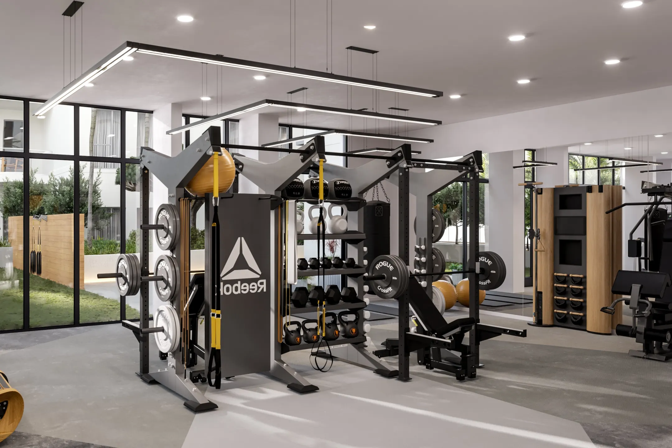 Fitness Weight Room - The Parker - Los Angeles, CA