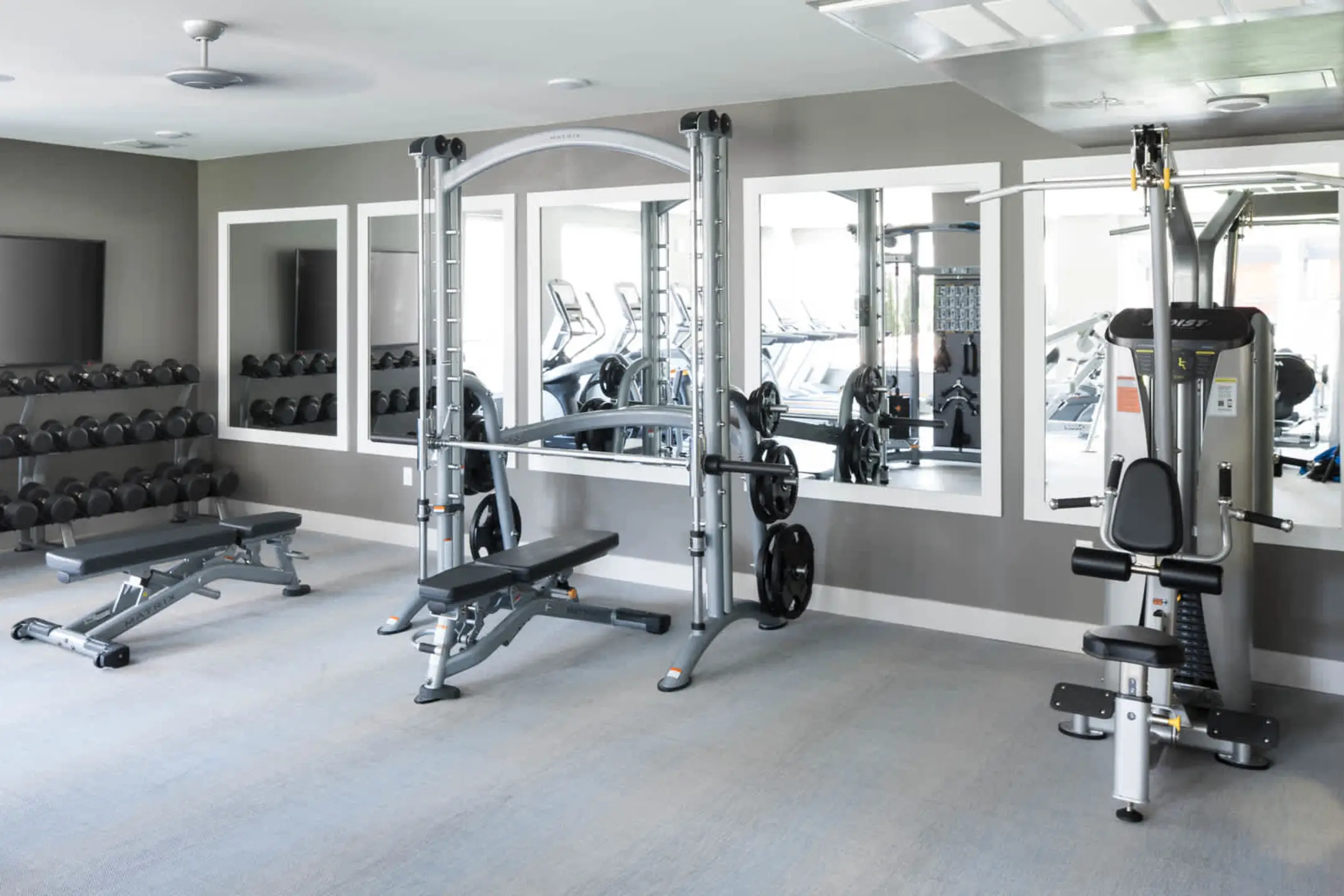 Fitness Weight Room - Radius Uptown Apartments - Denver, CO