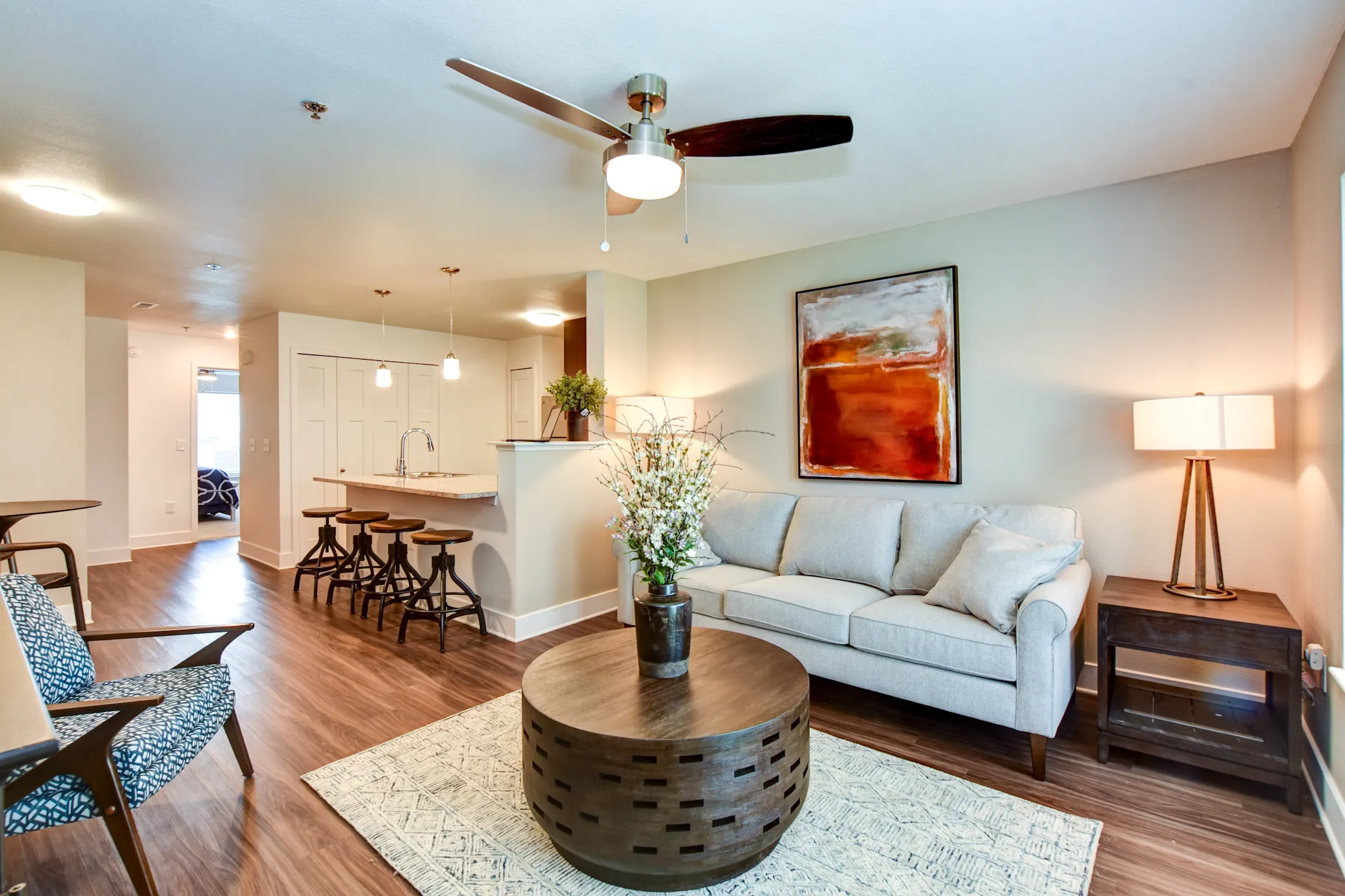 Living Room - Chase Creek Apartment Homes - Huntsville, AL