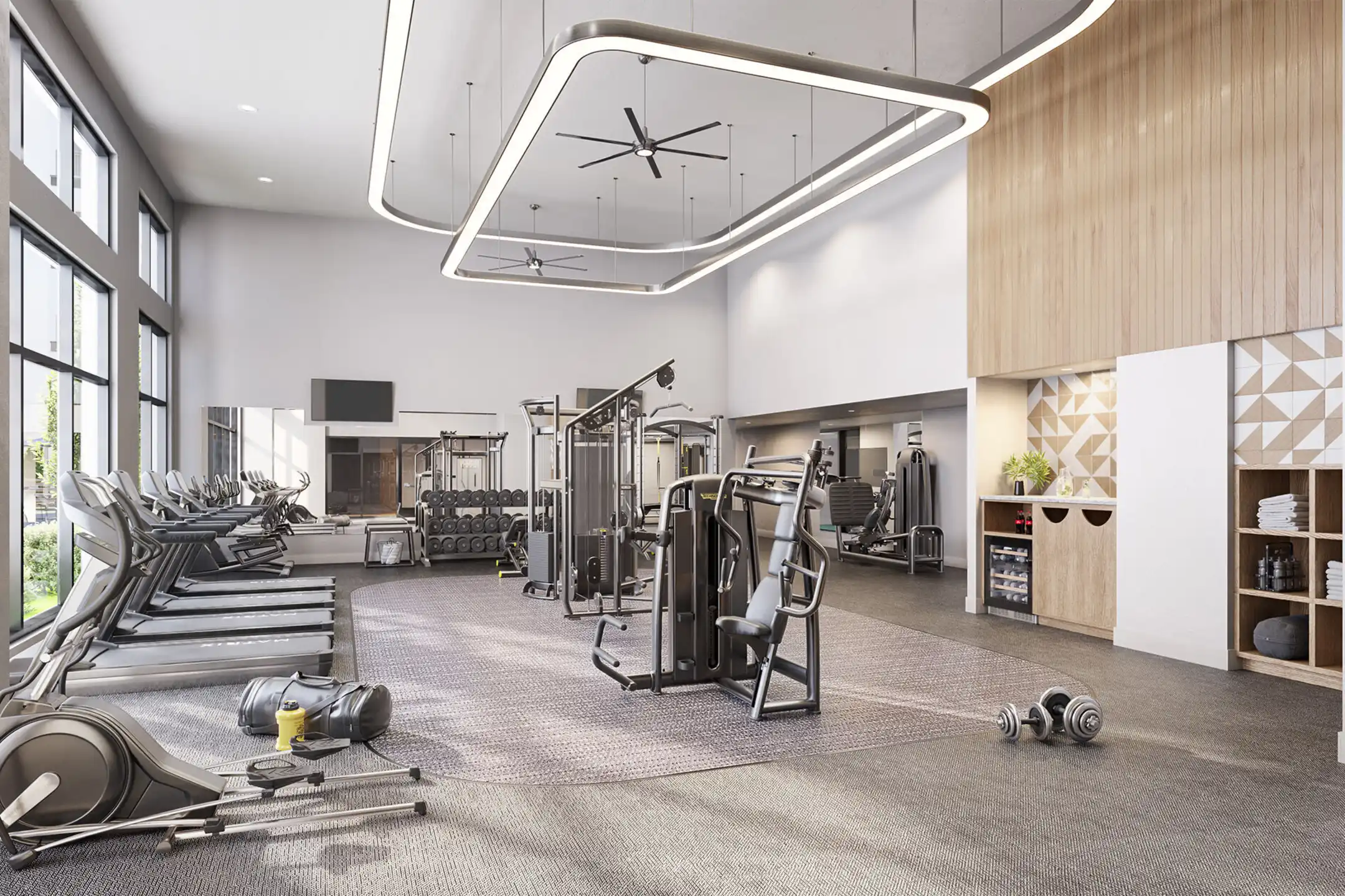 Fitness Weight Room - Solis Midtown Apartments - Charlotte, NC