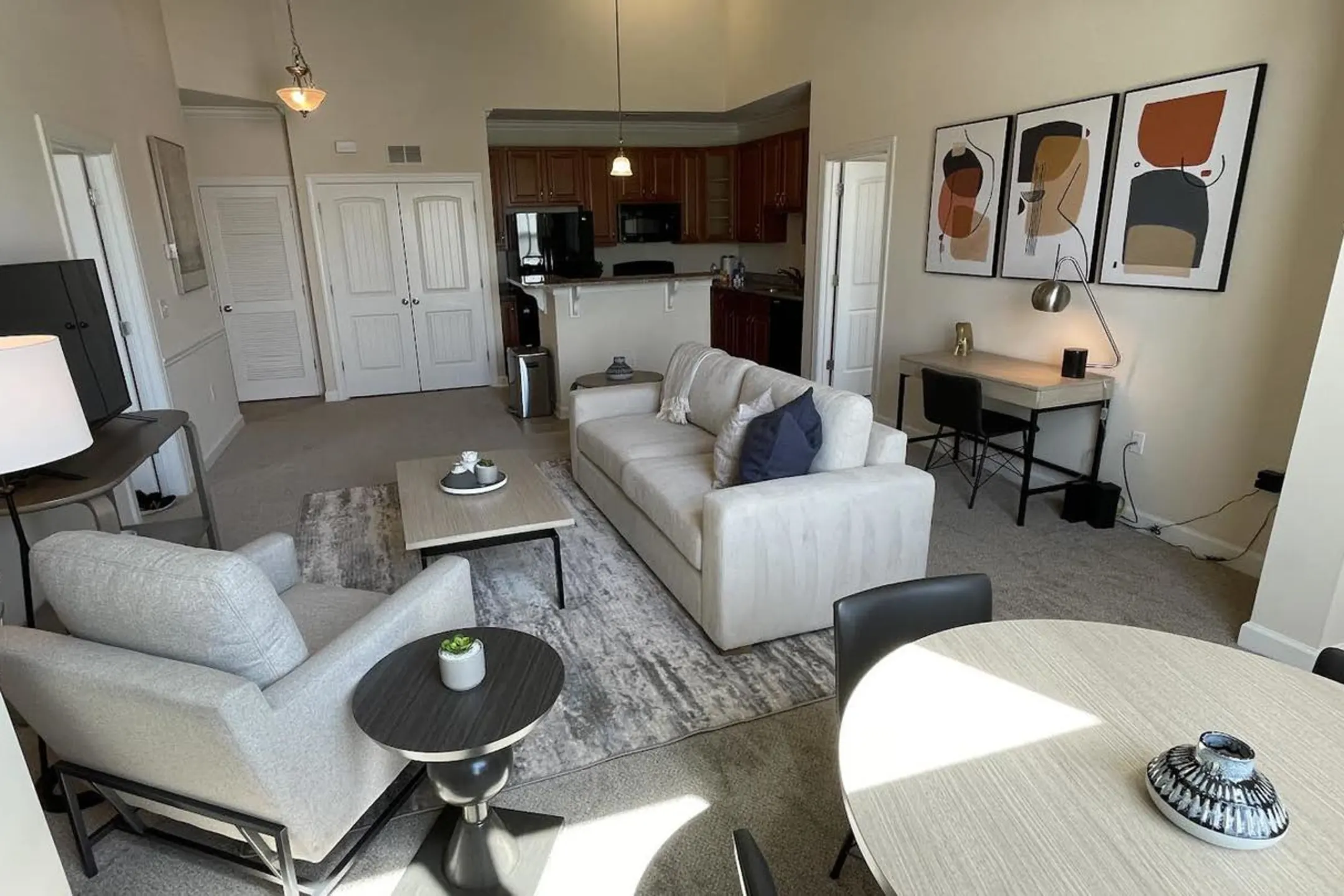 Living Room - South Fork Village Apartments - Cramerton, NC