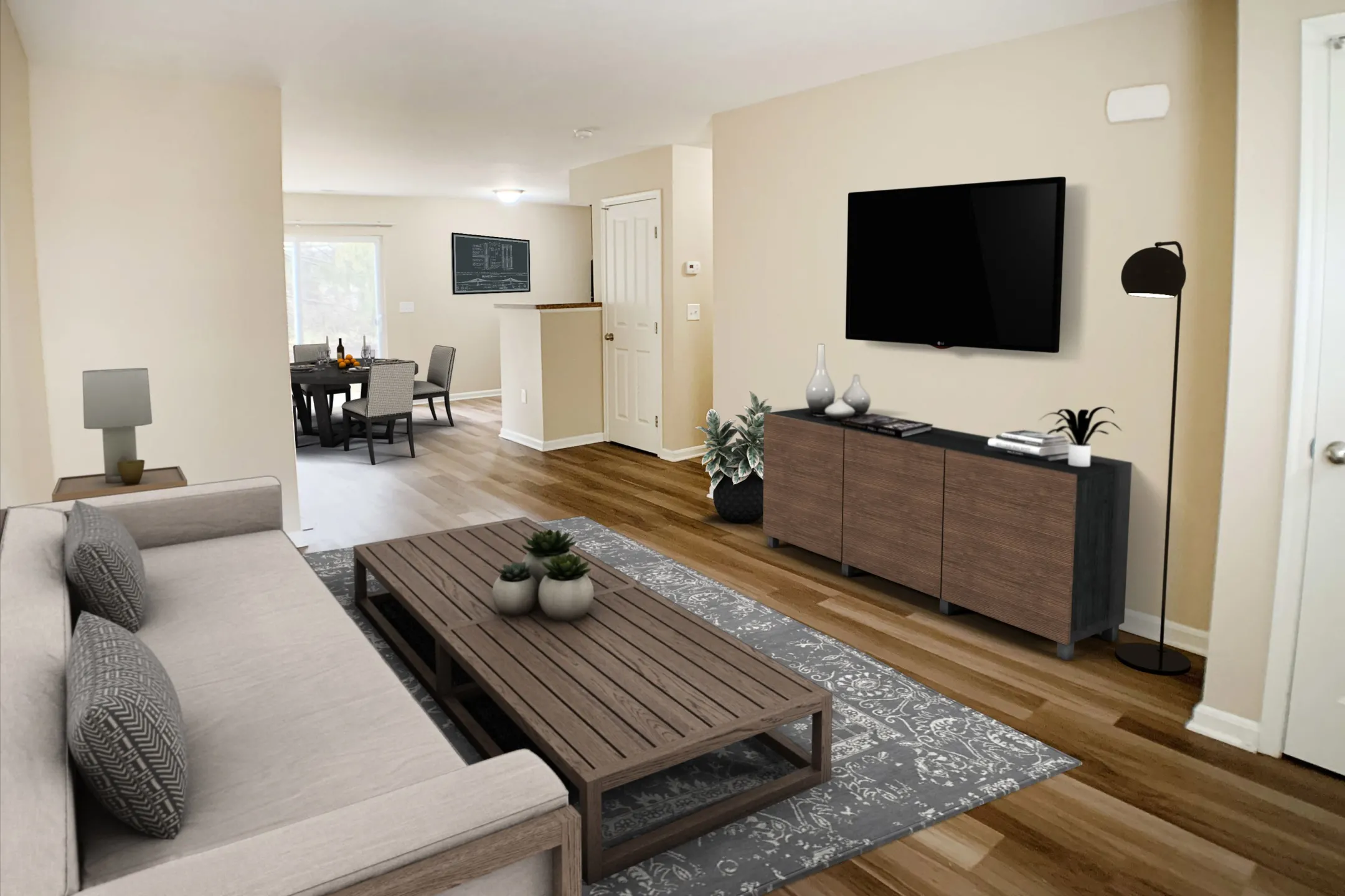 Living Room - The Residences At Liberty Crossing - Columbus, OH