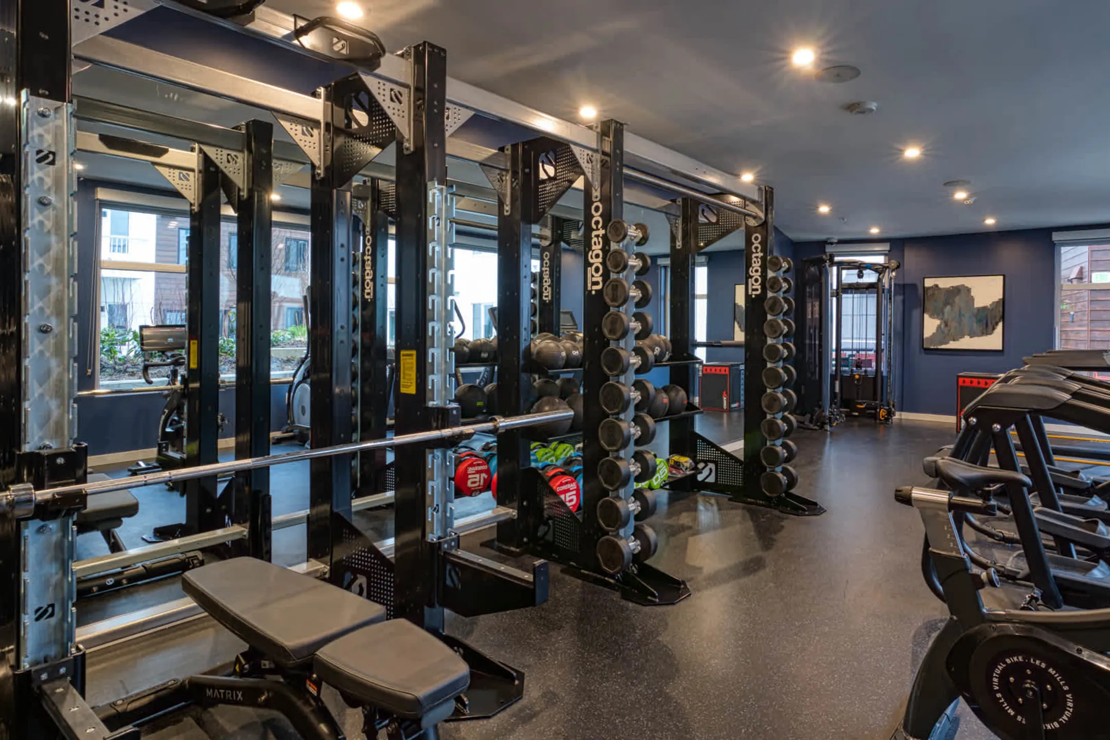 Fitness Weight Room - Zephyr on the Park Apartments - Redmond, WA