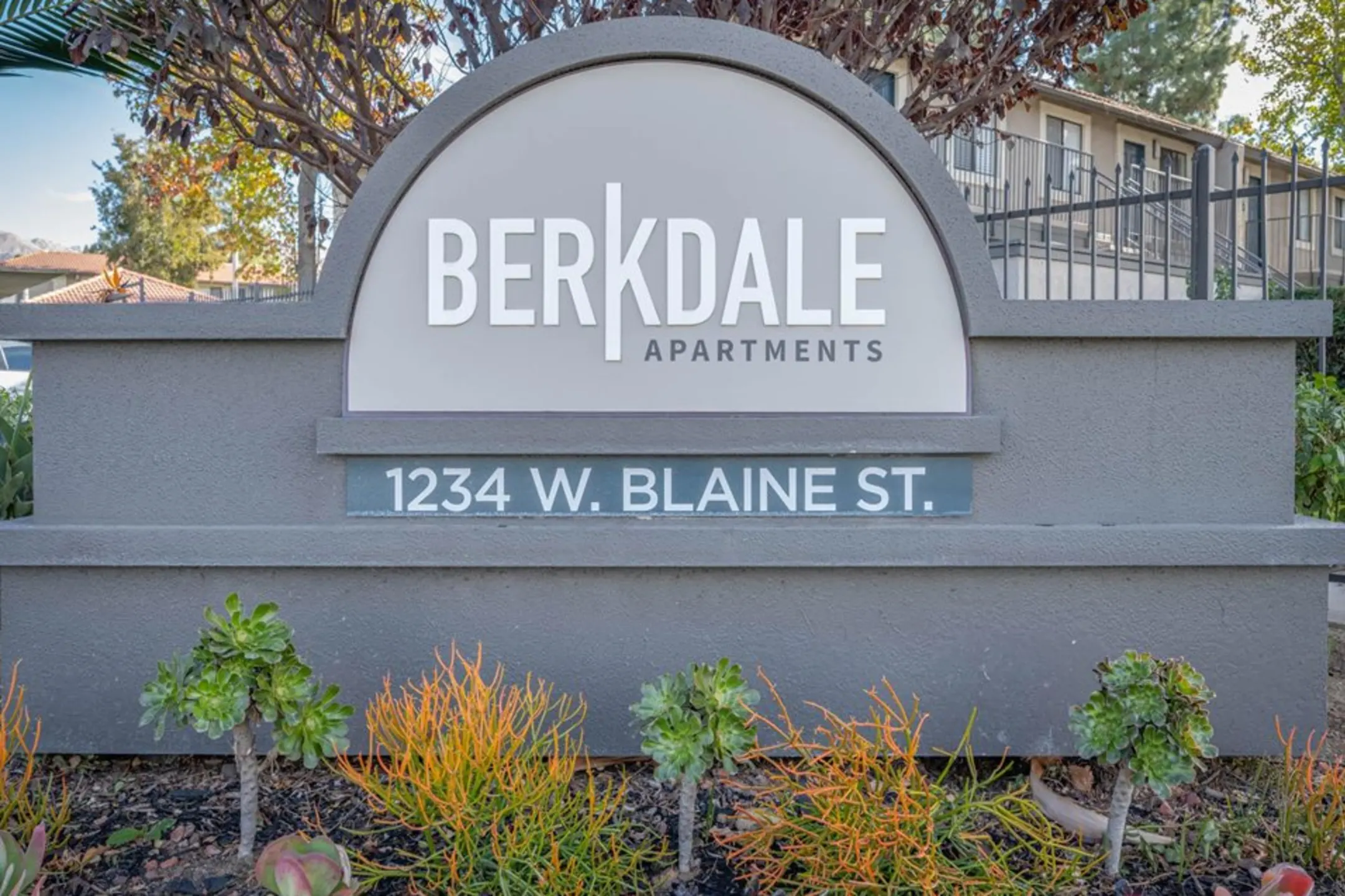 Community Signage - Berkdale Apartments - Riverside, CA
