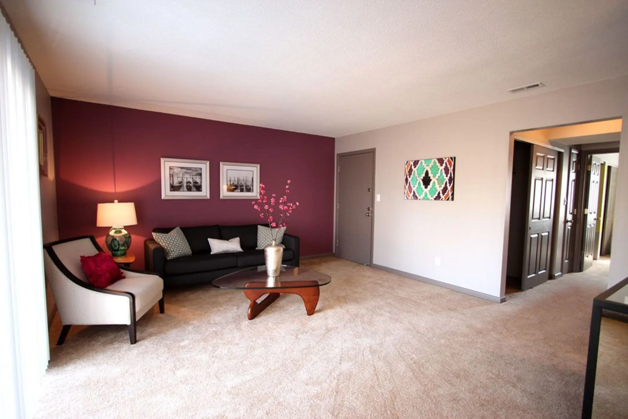 Living Room - Landmark Apartments & Townhomes - Indianapolis, IN