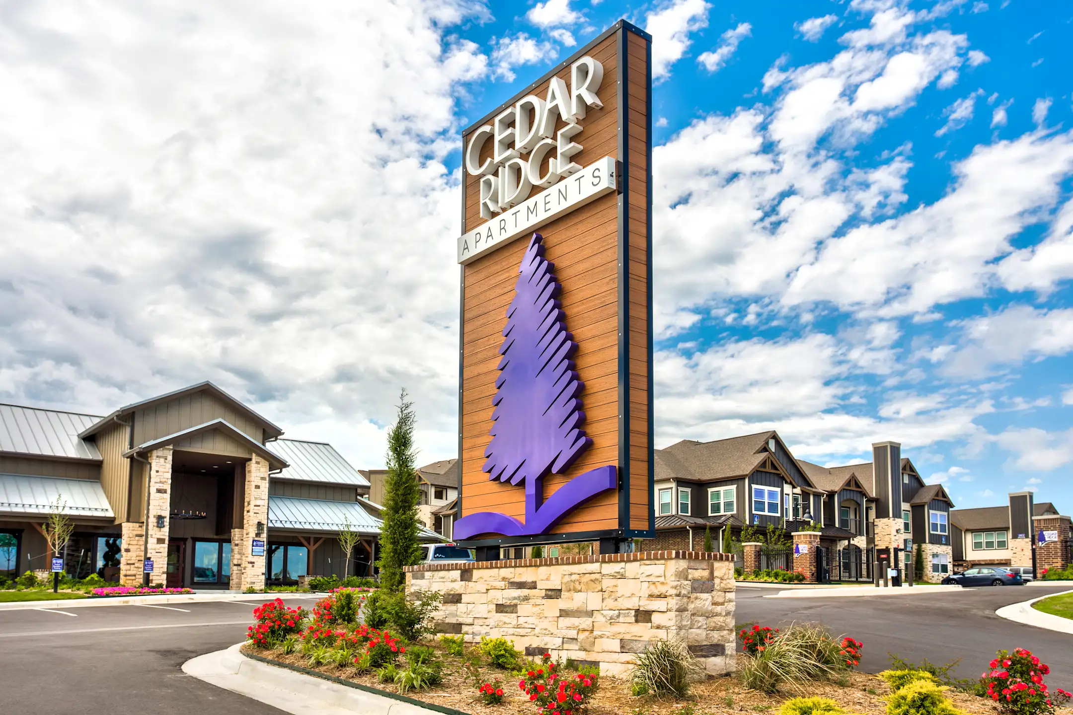 Community Signage - Cedar Ridge Apartments - Tulsa, OK