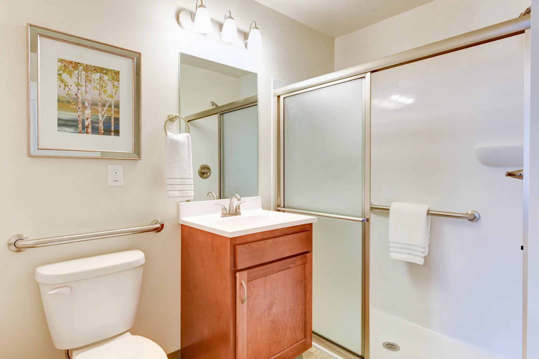 Bathroom - Kings Pointe Senior Apartments - Sylvania, OH