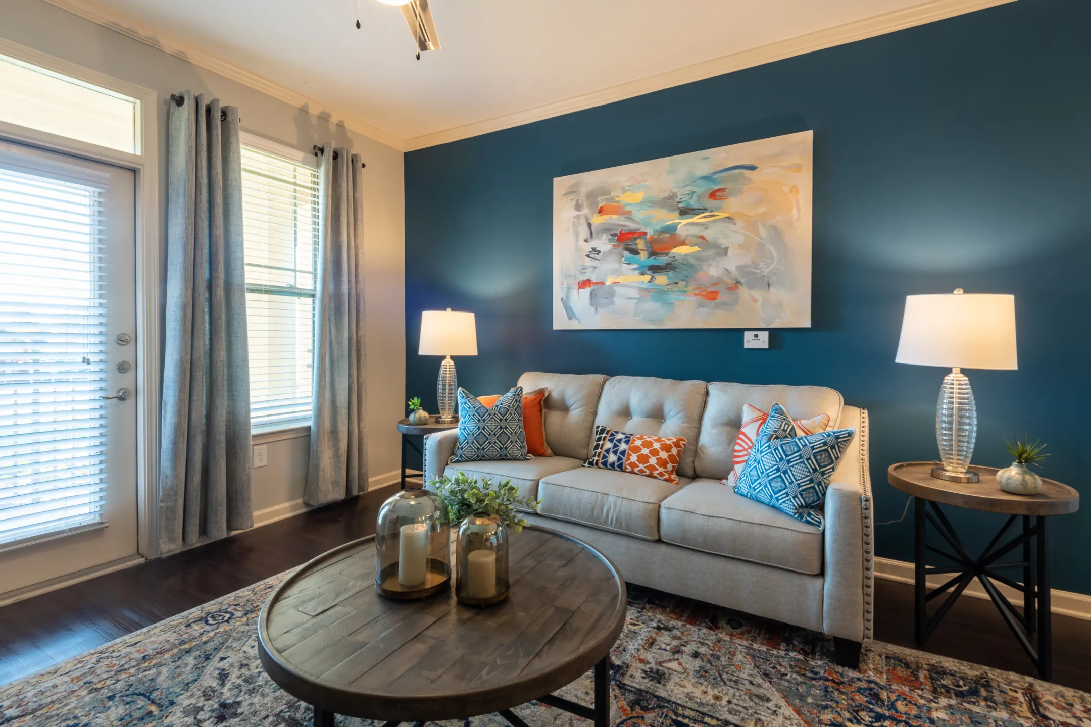 Living Room - The Crest At Brier Creek Apartments - Raleigh, NC
