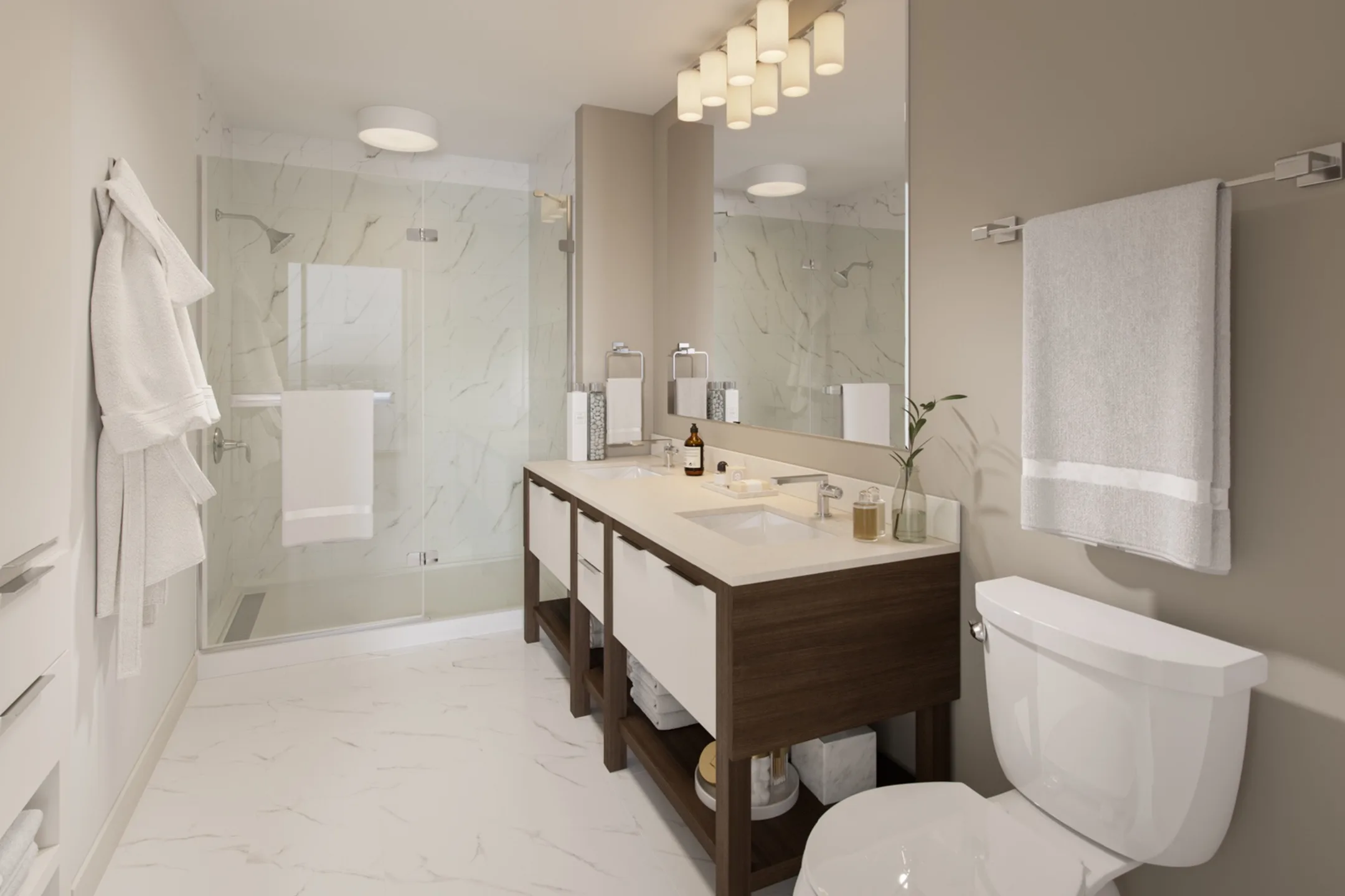 Bathroom - Three Light Luxury Apartments - Kansas City, MO