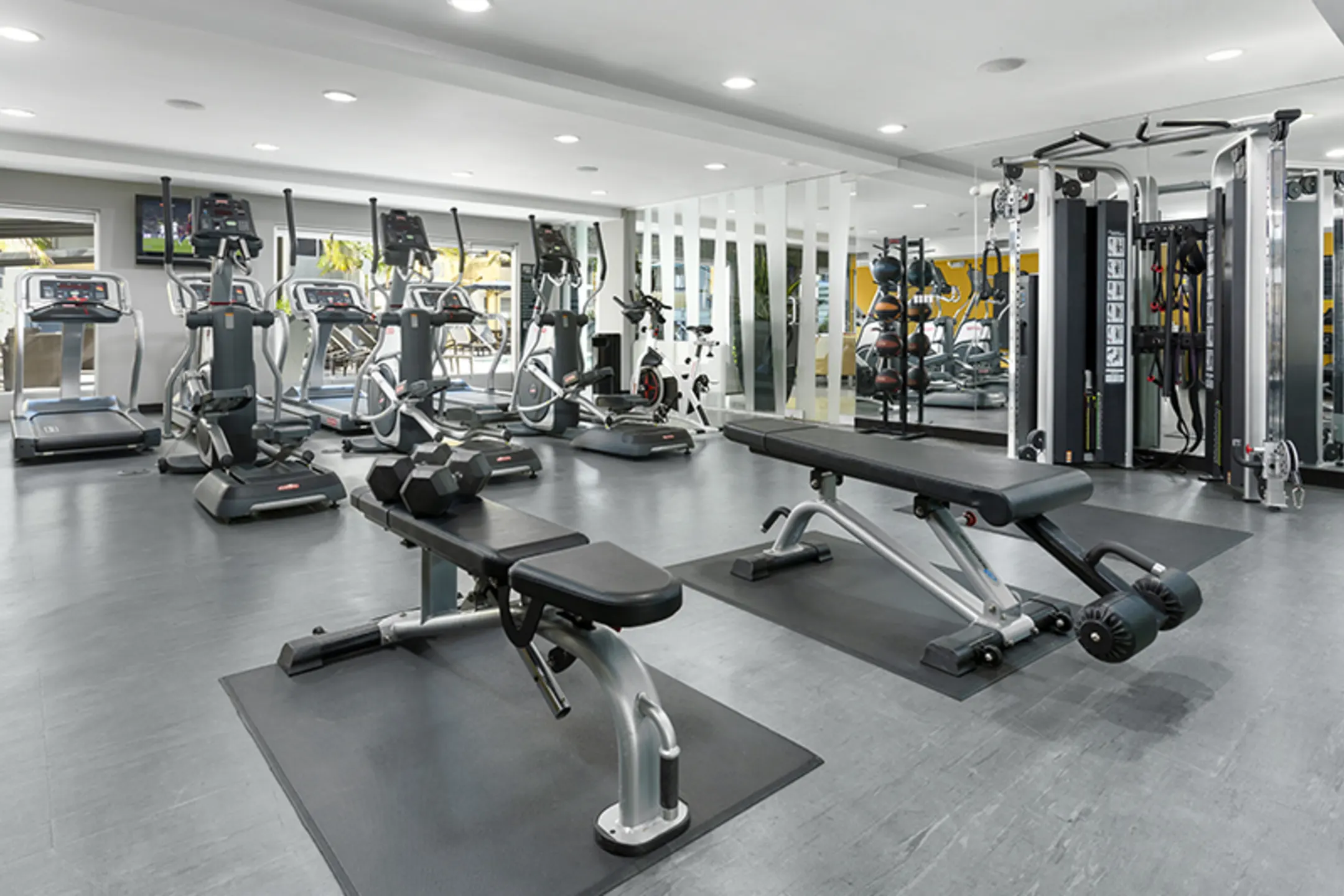 Fitness Weight Room - The Crescent at West Hollywood - West Hollywood, CA