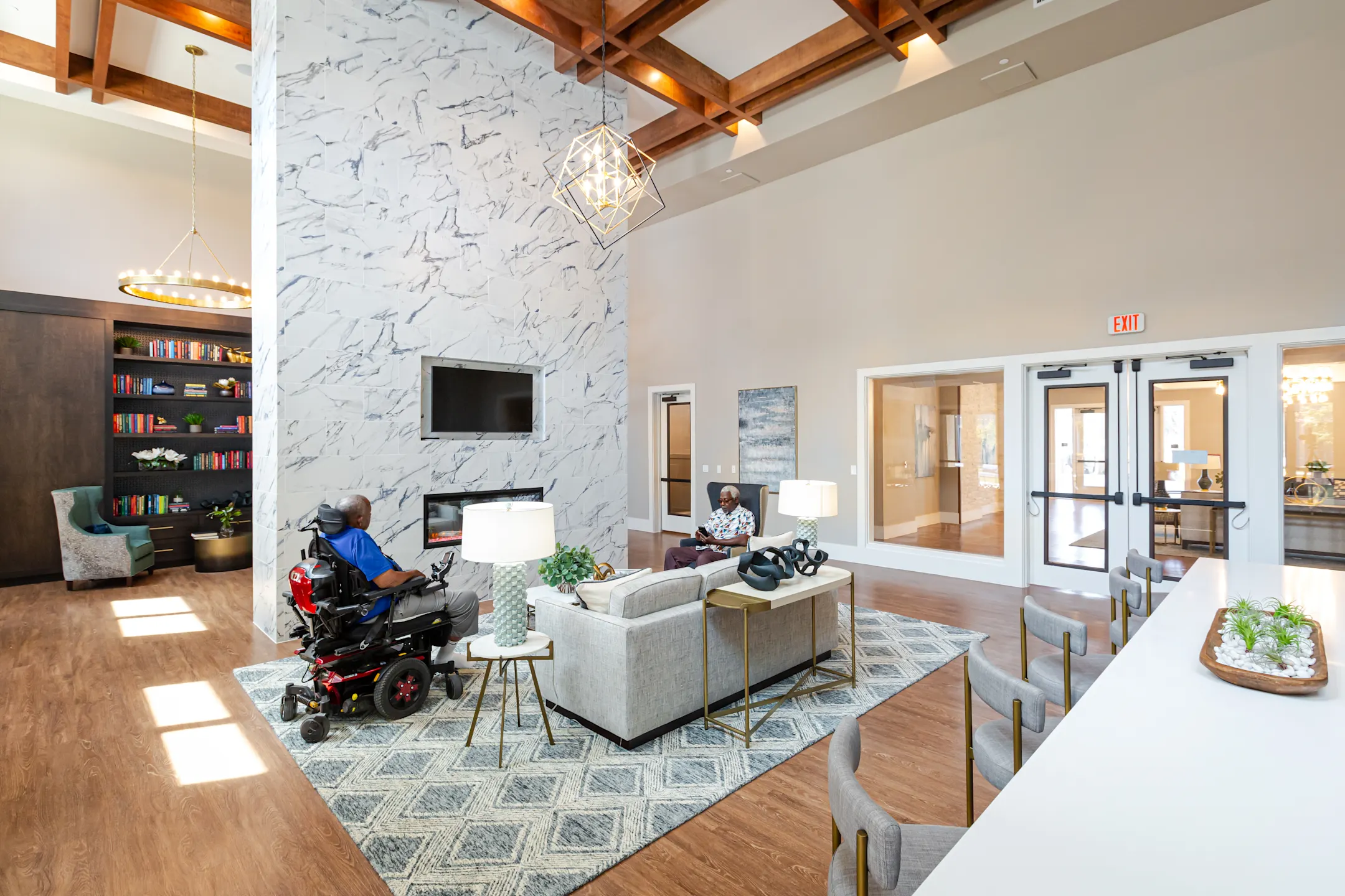 Living Room - The Oaks in Dallas (Active 62+ Living Community) - Dallas, TX