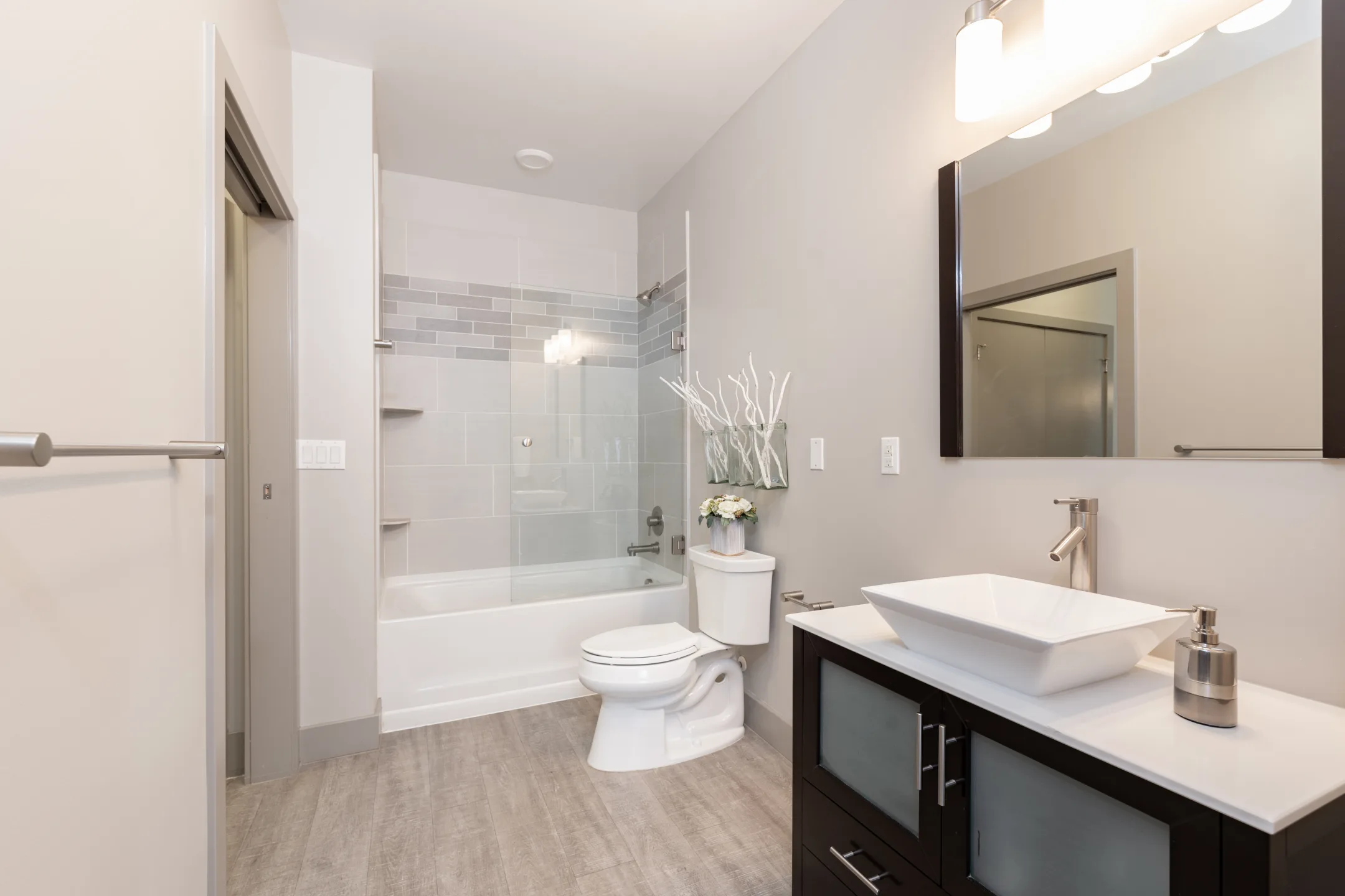 Bathroom - Crocker Park Living Apartments - Westlake, OH