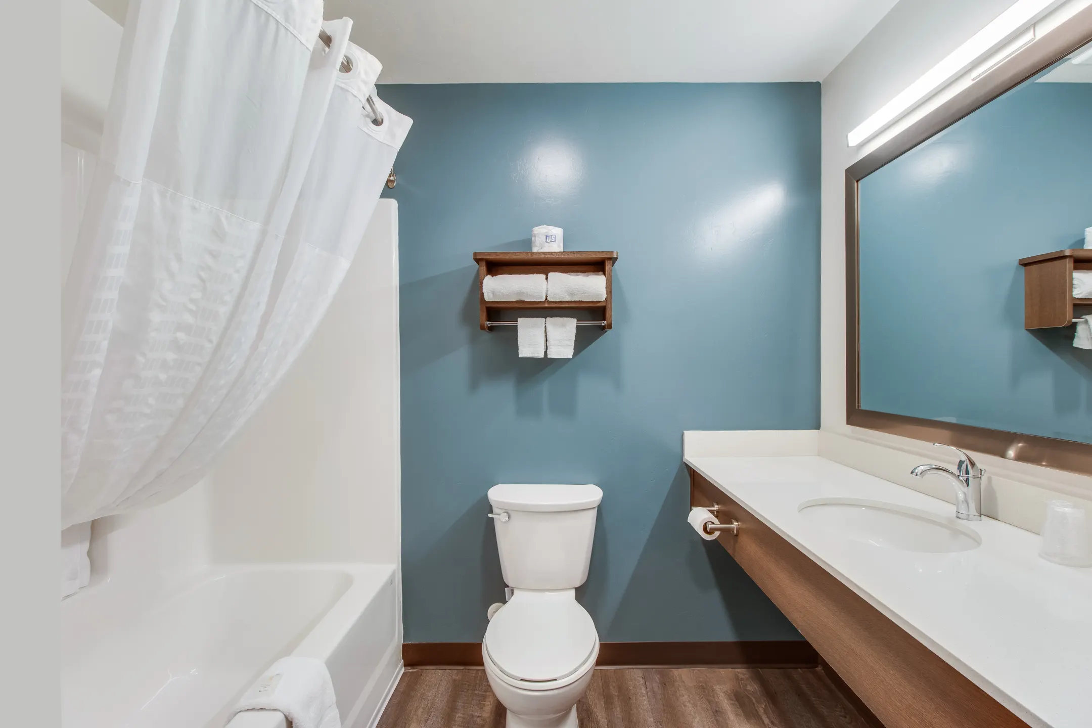 Bathroom - Woodspring Suites - Bakersfield, CA