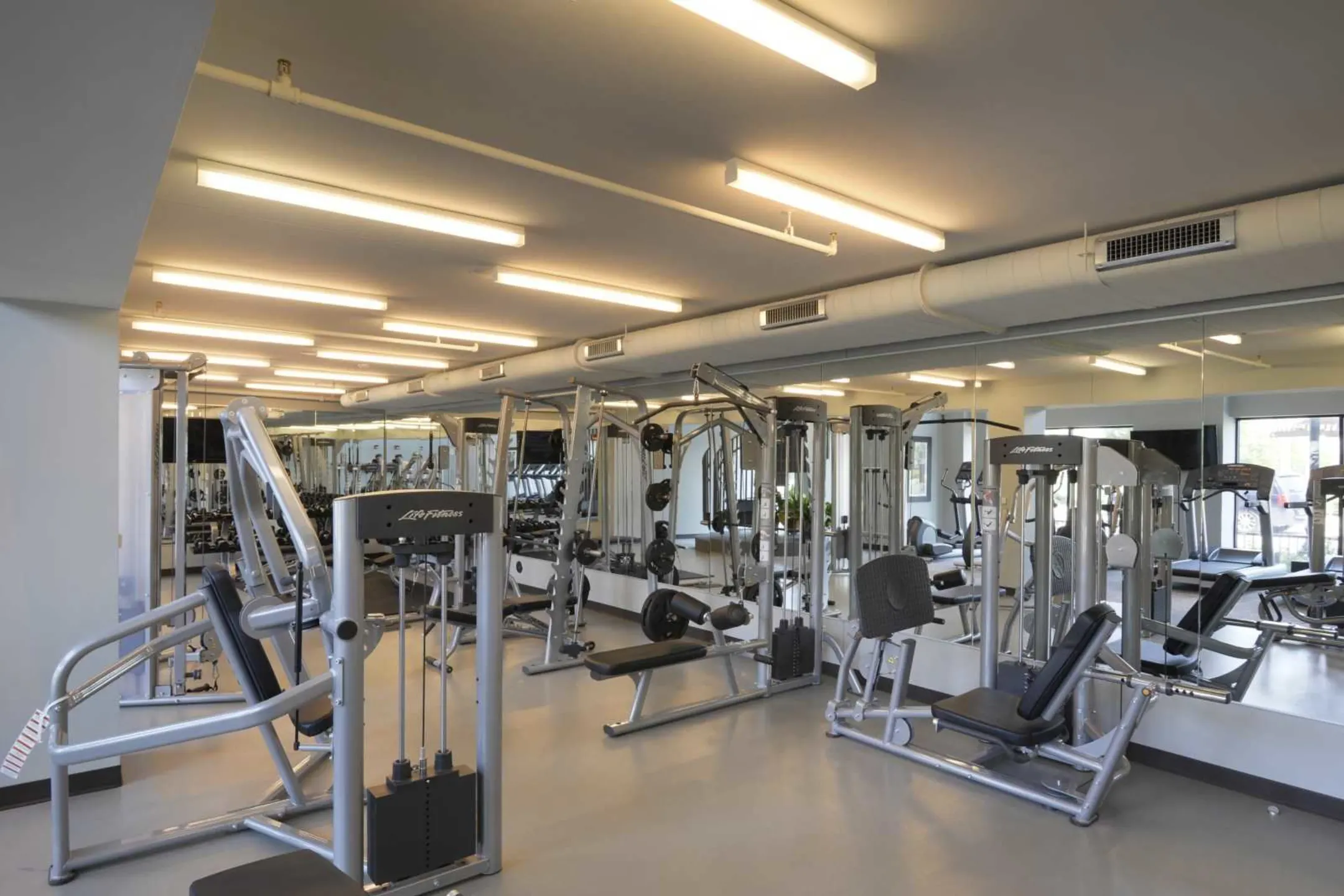 Fitness Weight Room - Ninety 7 Fifty On The Park Apartments - Orland Park, IL