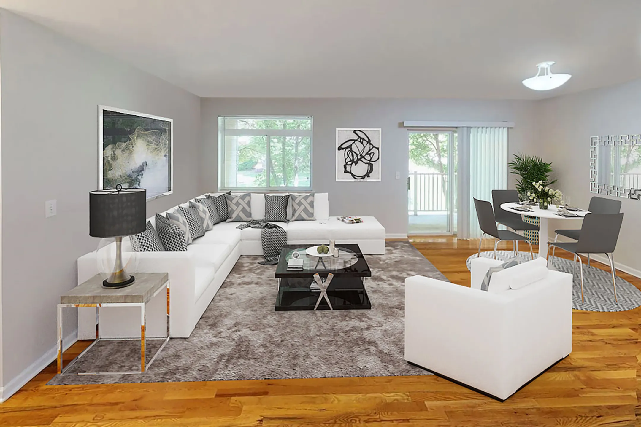 Living Room - River Club Apartments - Edgewater, NJ