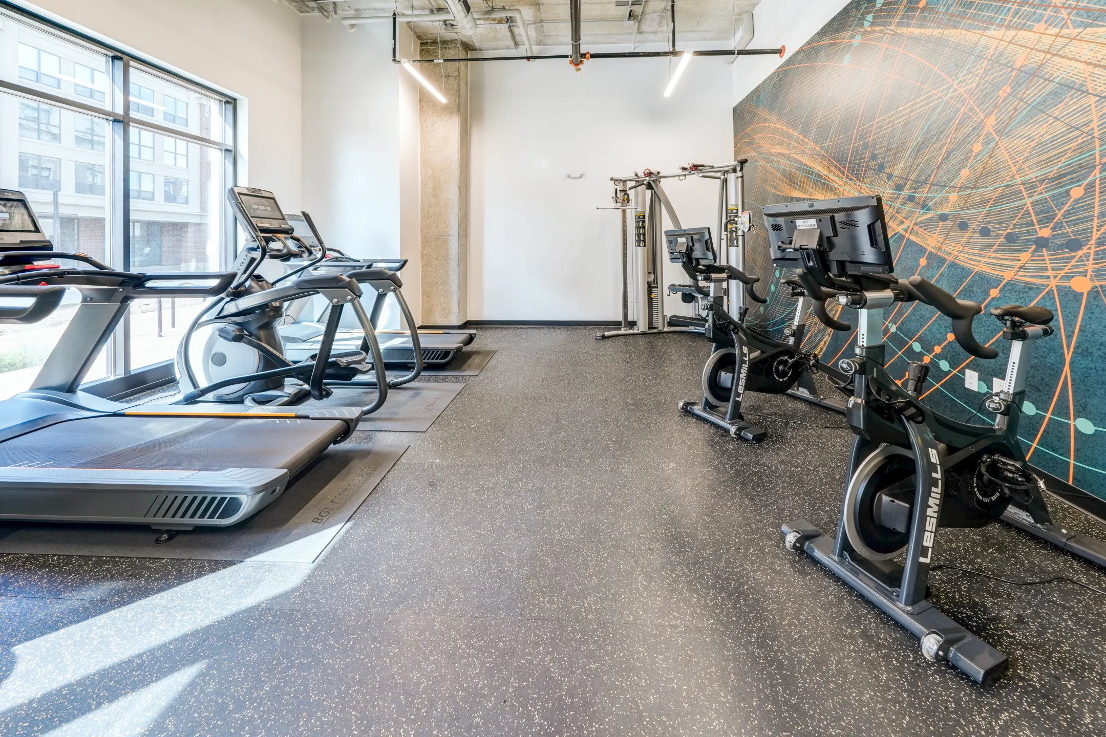 Fitness Weight Room - The Residences at The Playfair - Carmel, IN