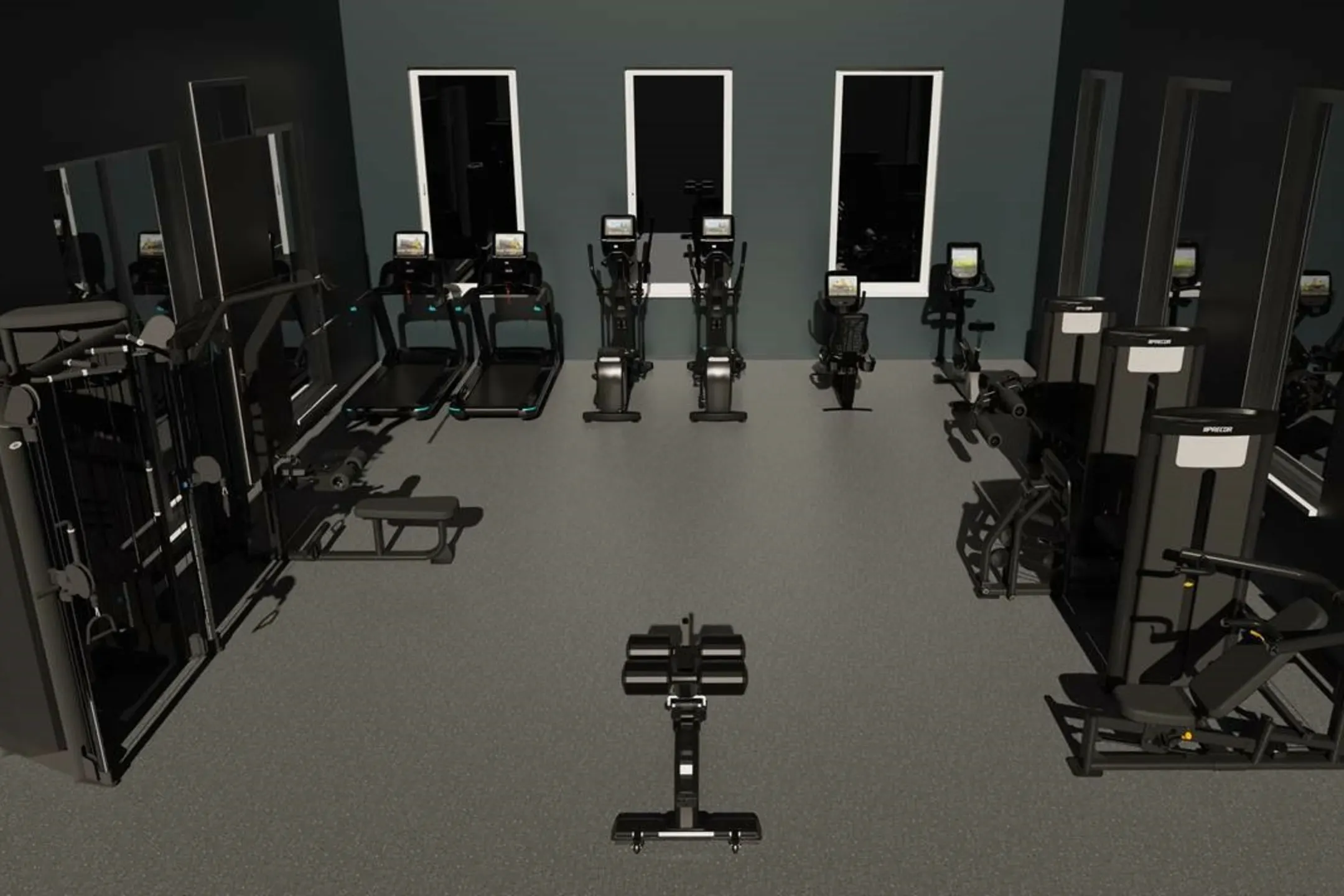 Fitness Weight Room - Crown at Seven Oaks - Tulsa, OK