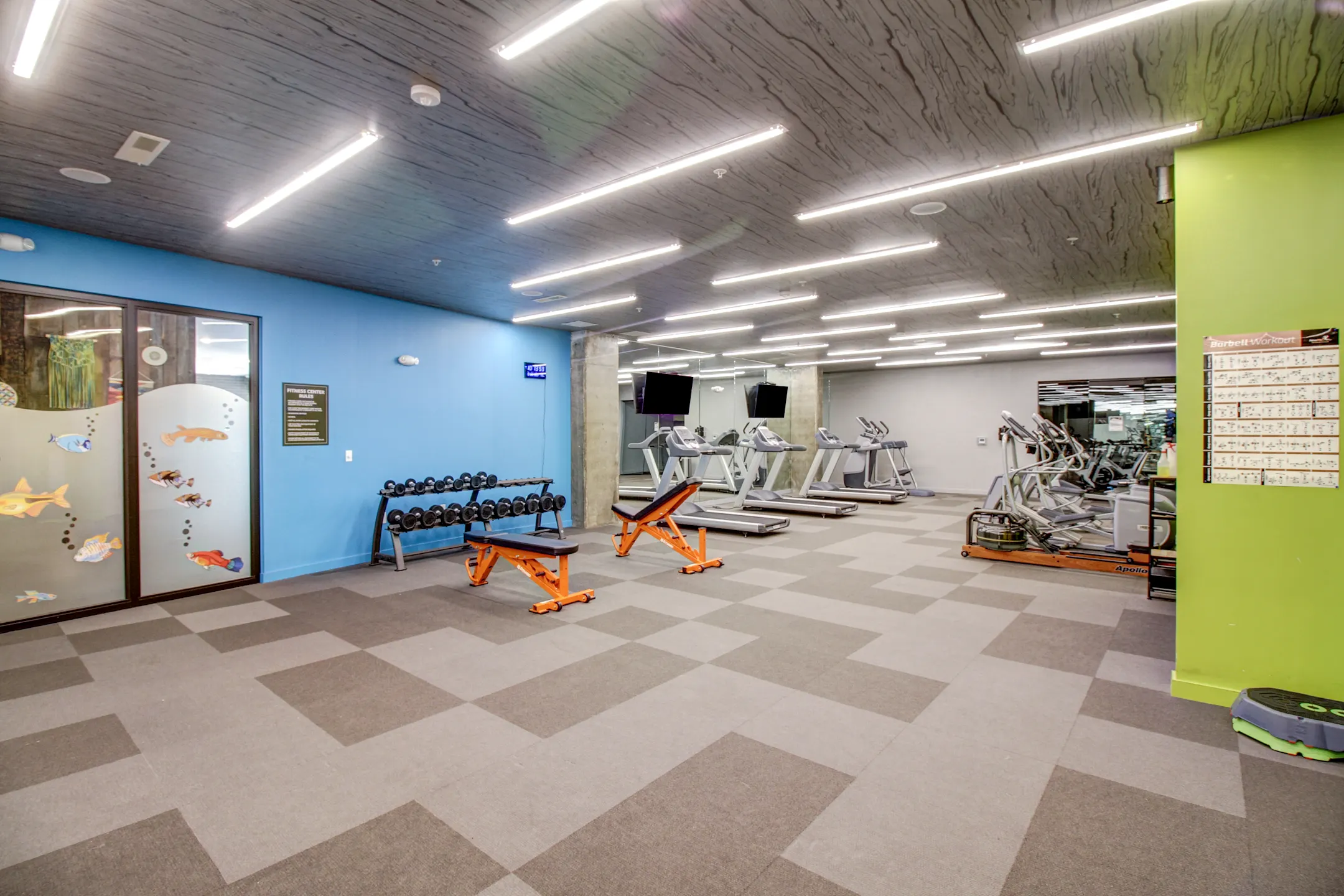 Fitness Weight Room - Crossroads Westside - Kansas City, MO