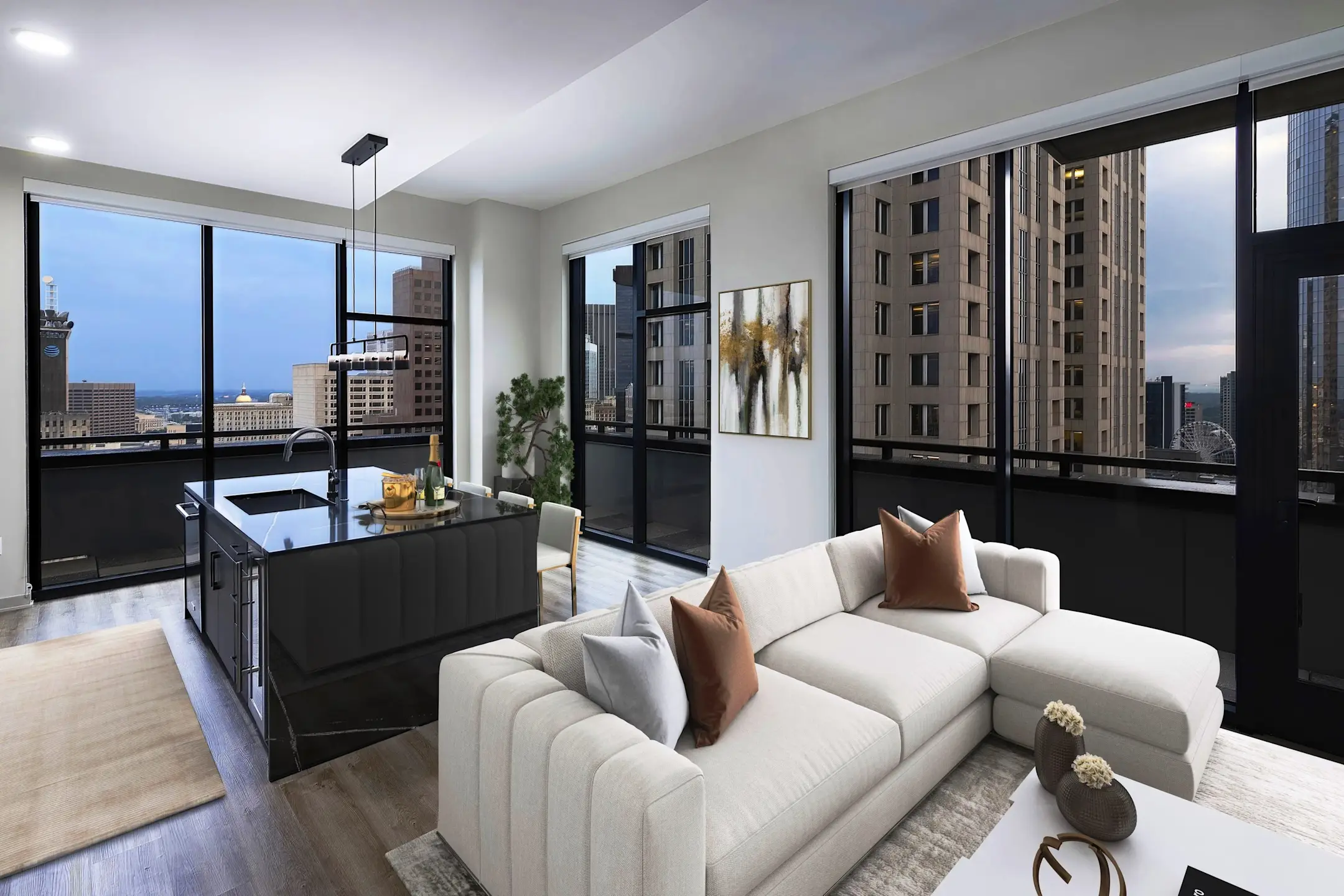 Living Room - Ascent Peachtree - Atlanta, GA
