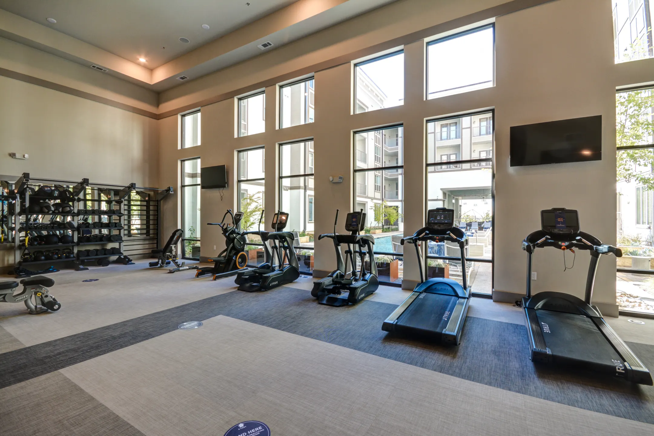 Fitness Weight Room - Rocklyn Apartments - Fort Worth, TX