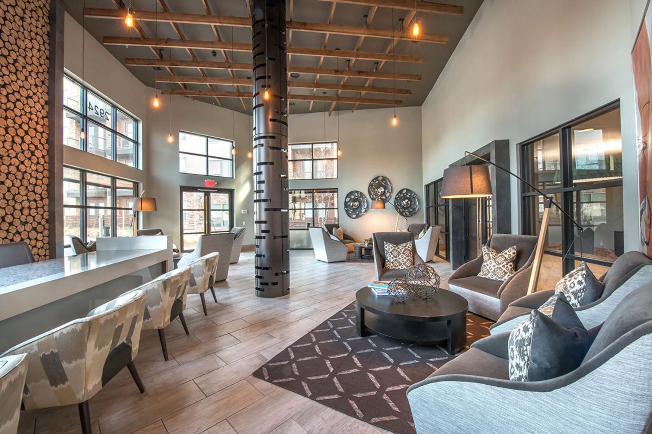 Living Room - The Lucas Apartments - Dallas, TX