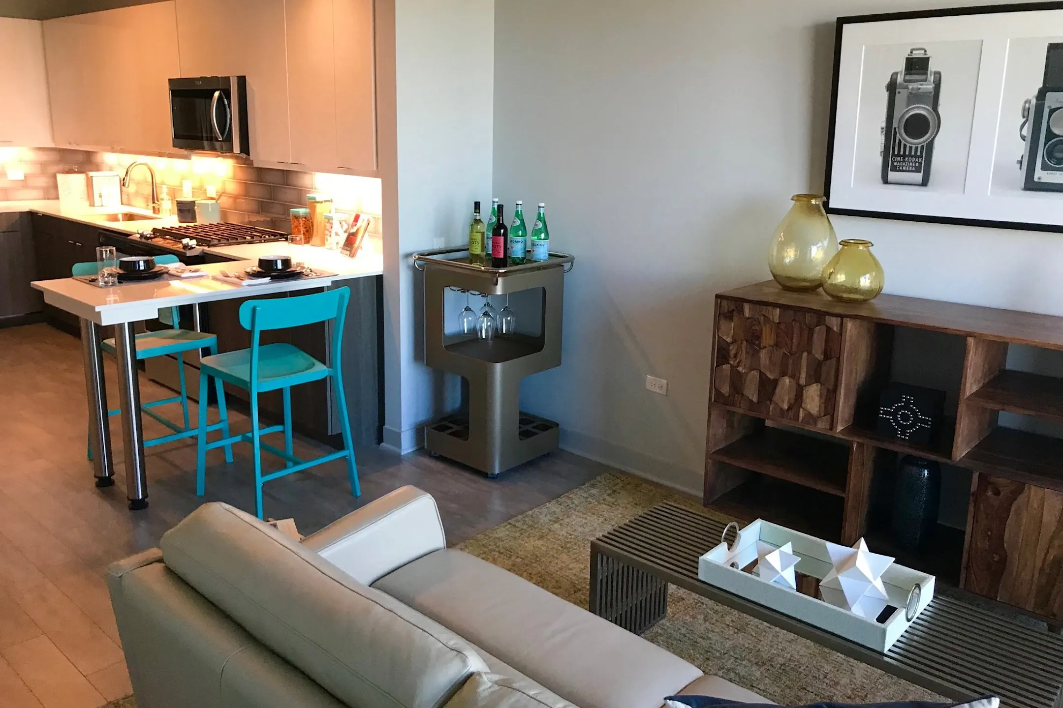 Living Room - The Residences at Addison and Clark - Chicago, IL