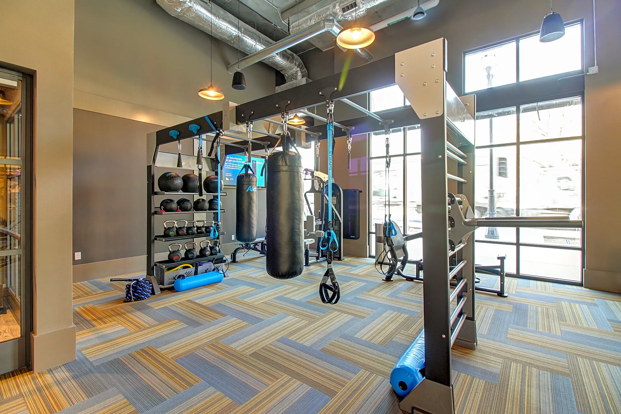 Fitness Weight Room - Brickline at The Mercantile - Omaha, NE