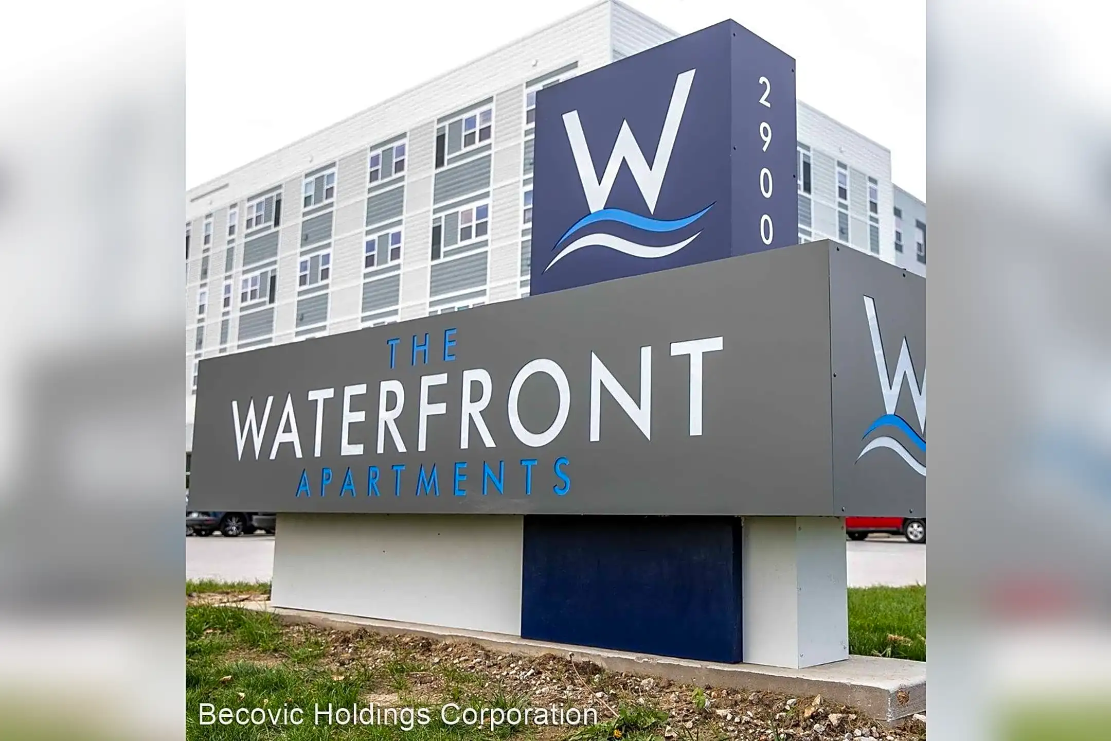 Community Signage - WaterFront Apartments - Moline, IL