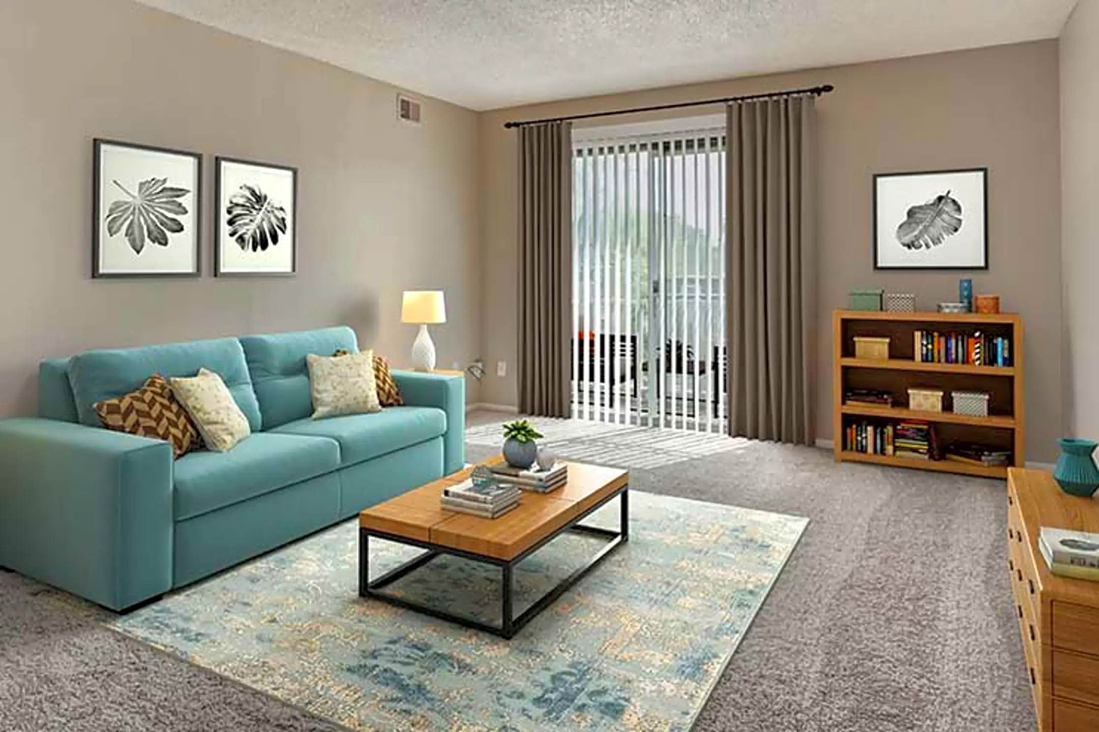 Living Room - Flats at Wildwood - Kansas City, MO