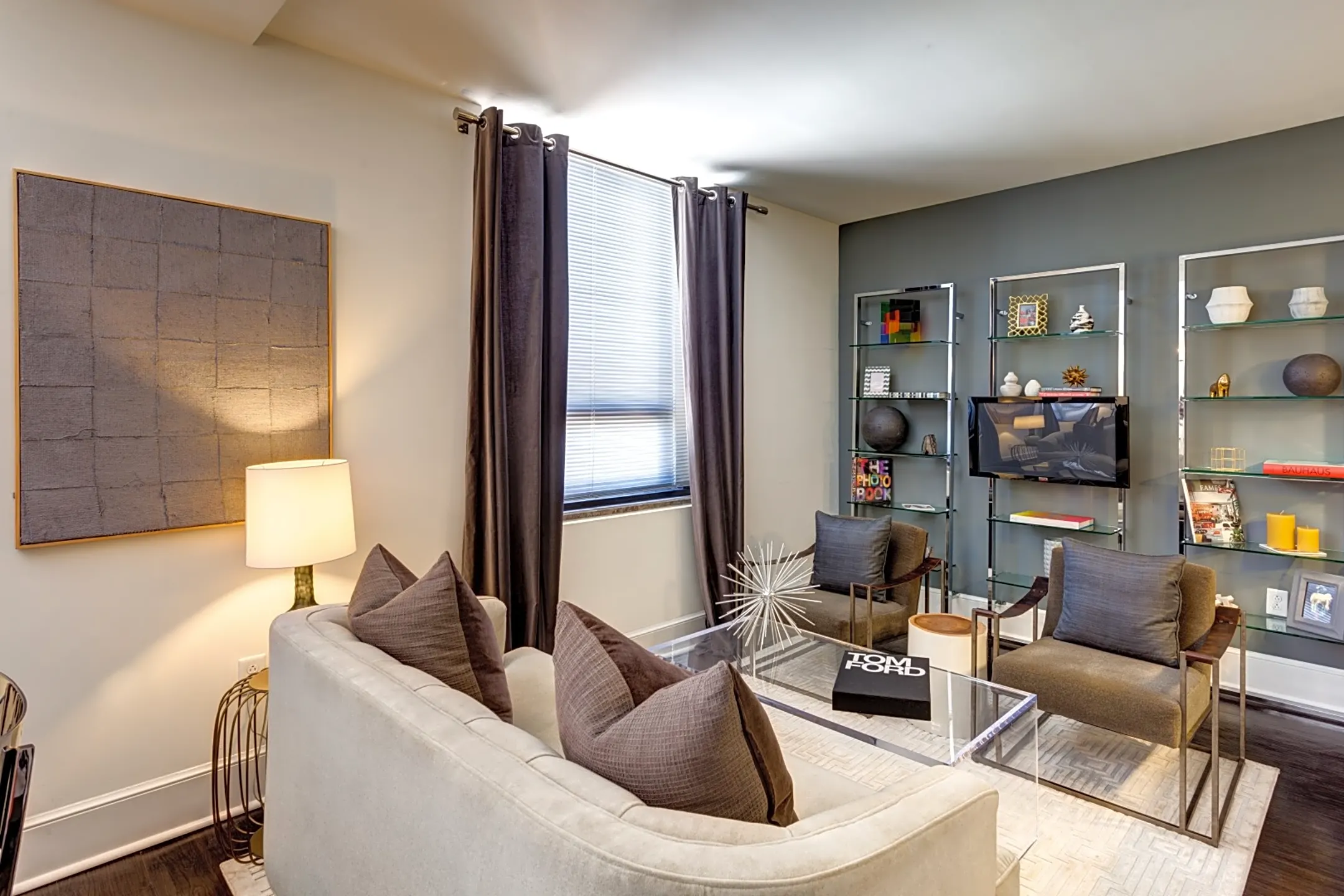 Living Room - The Wainwright Downtown Apartments - Norfolk, VA