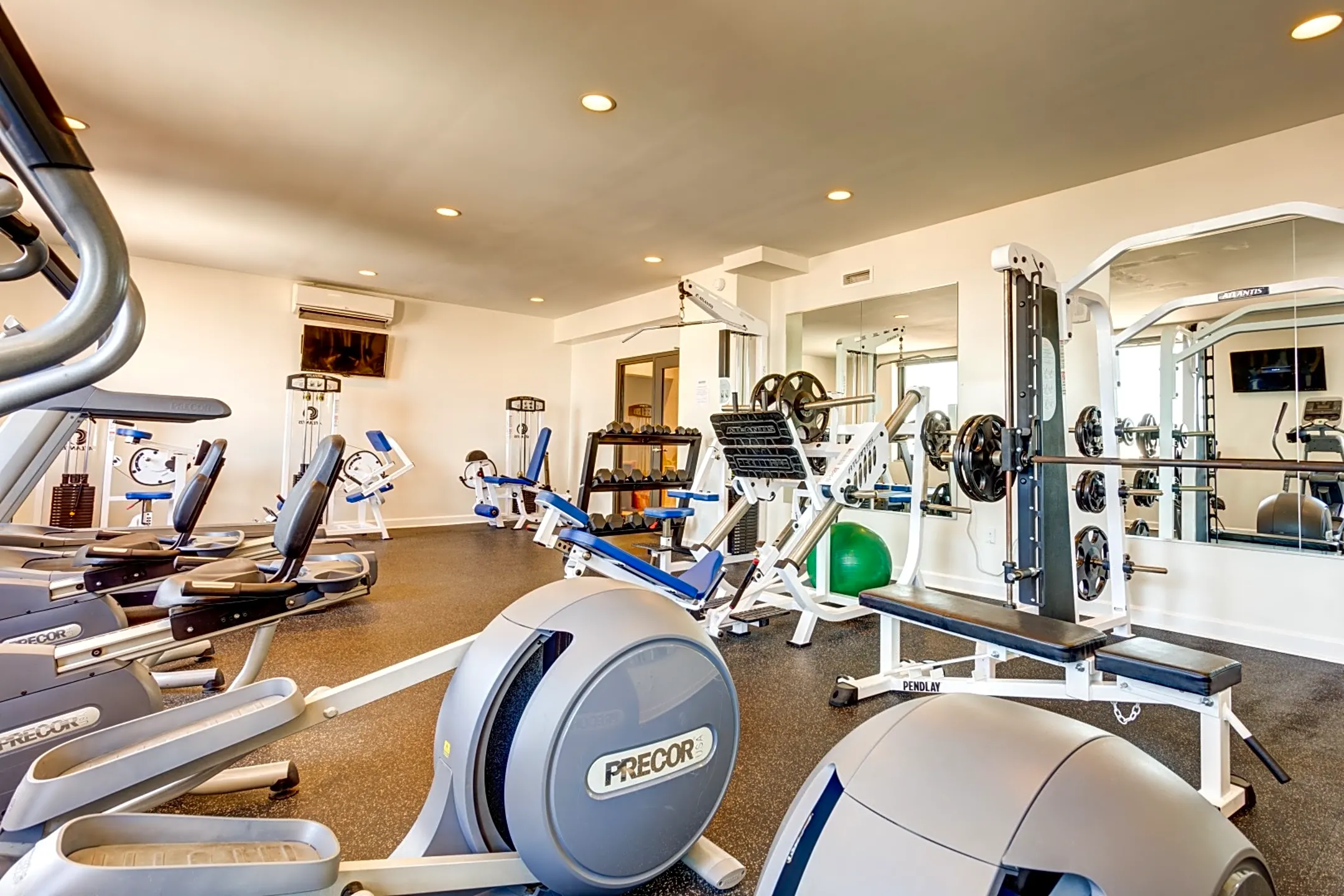 Fitness Weight Room - The Wainwright Downtown Apartments - Norfolk, VA
