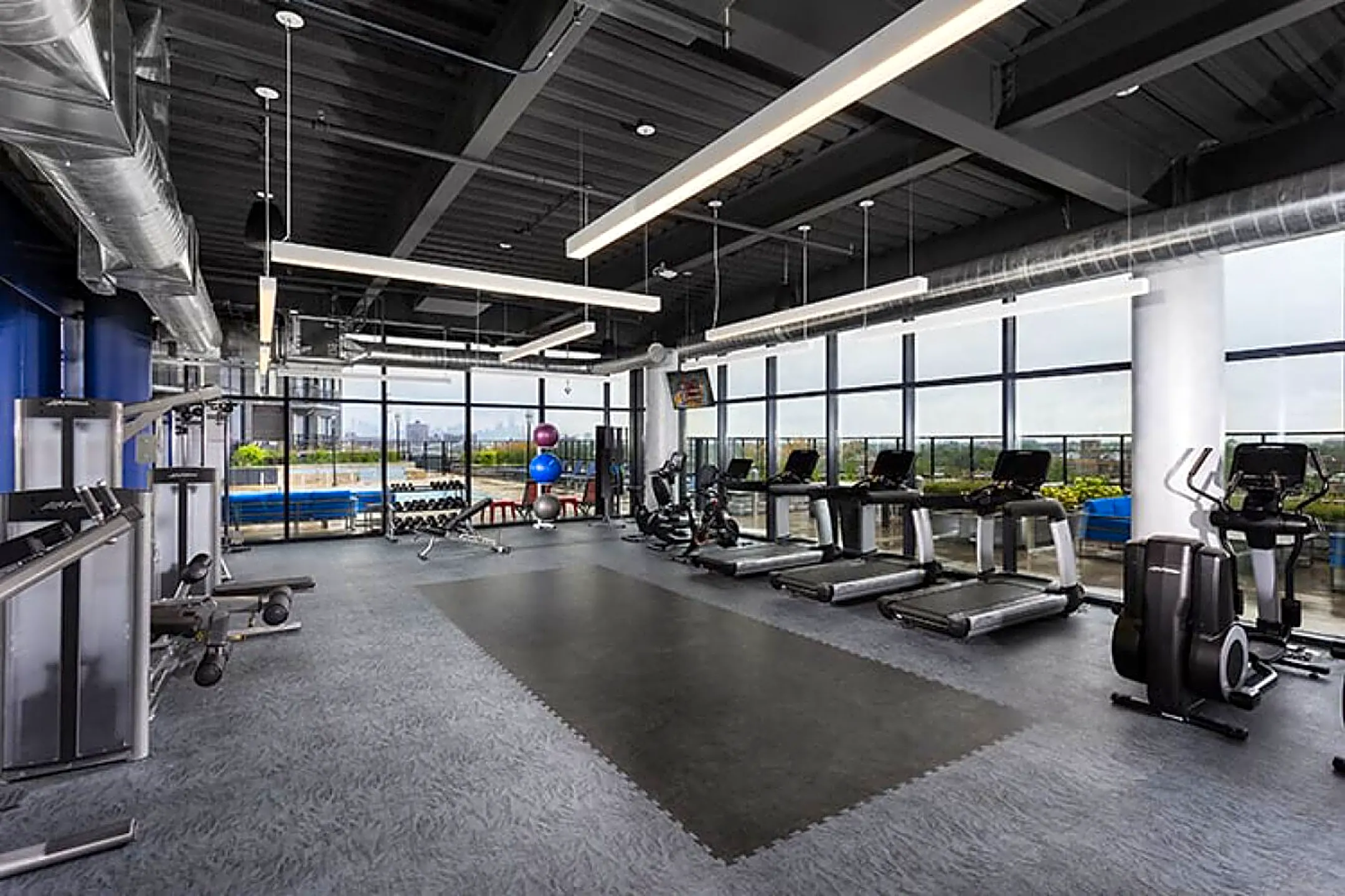 Fitness Weight Room - City Club Apartments Cleveland - Cleveland, OH