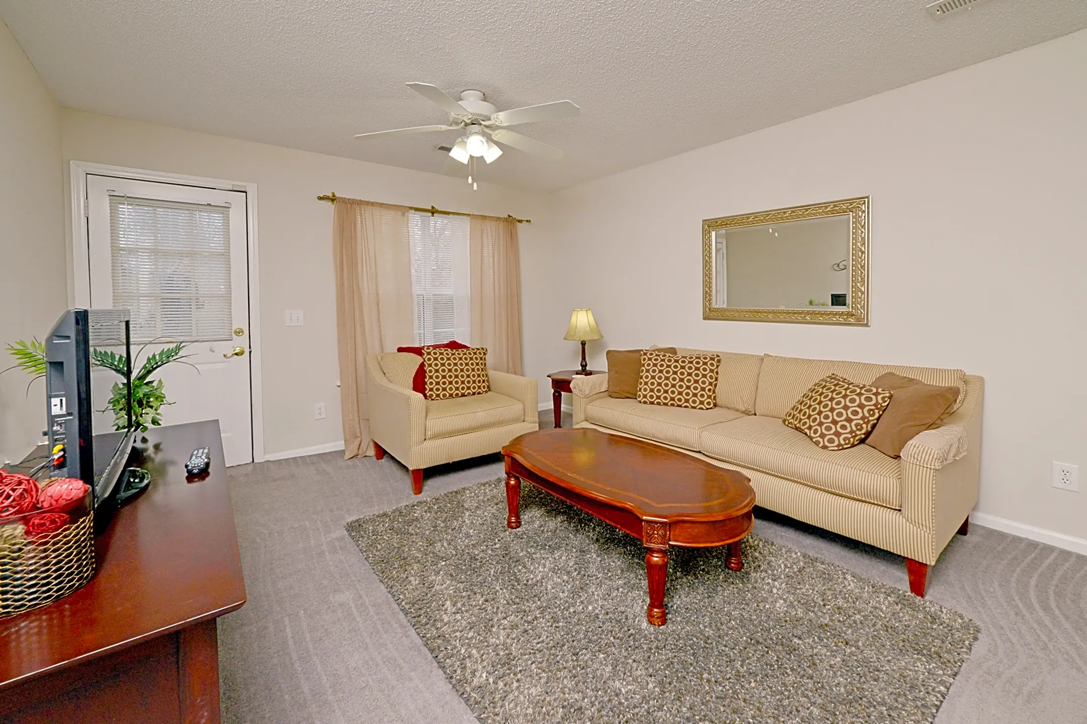 Living Room - Meridian Park Apartments - Greenville, NC
