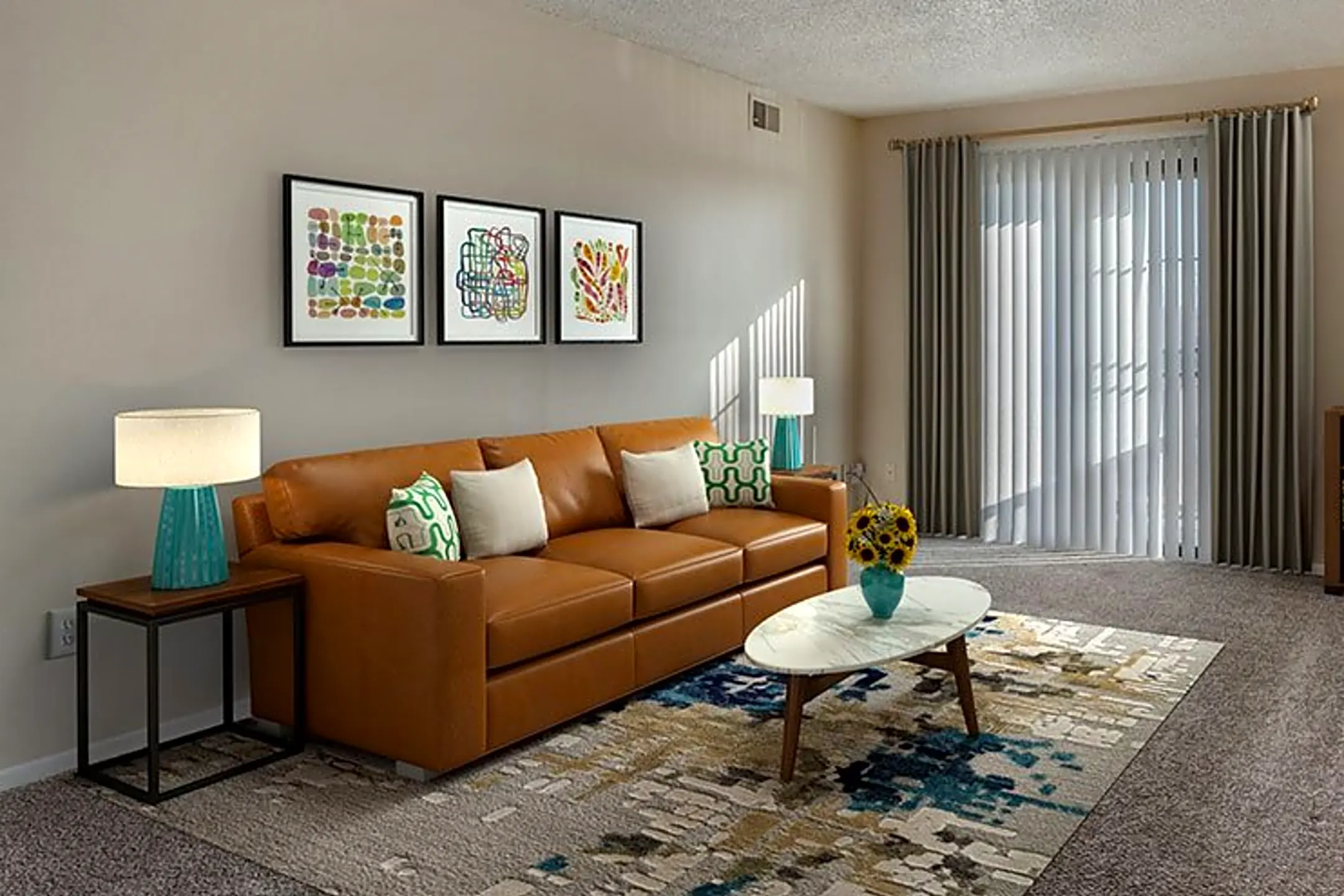 Living Room - Flats at Wildwood - Kansas City, MO