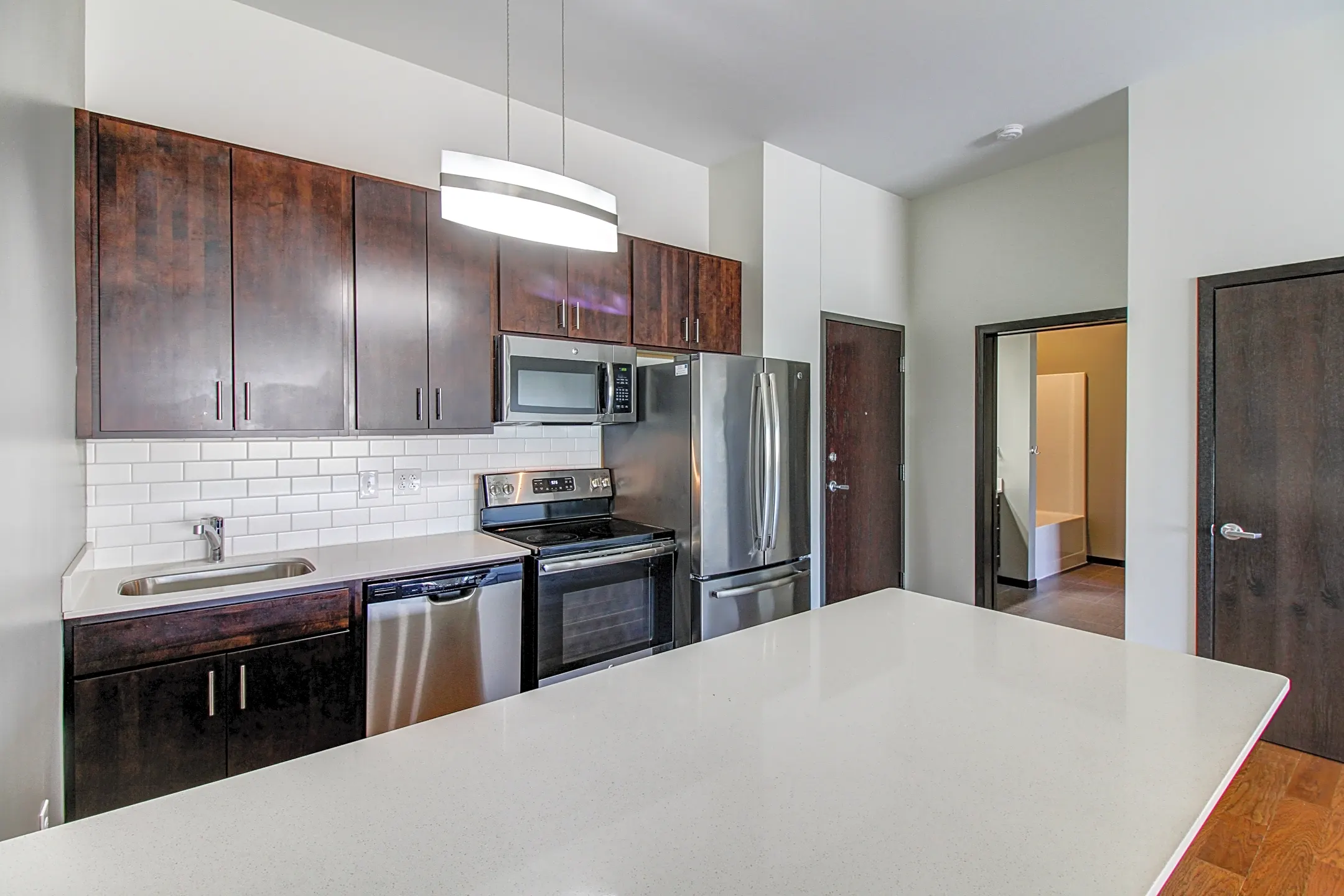 Kitchen - Capitol District Apartments. - Omaha, NE