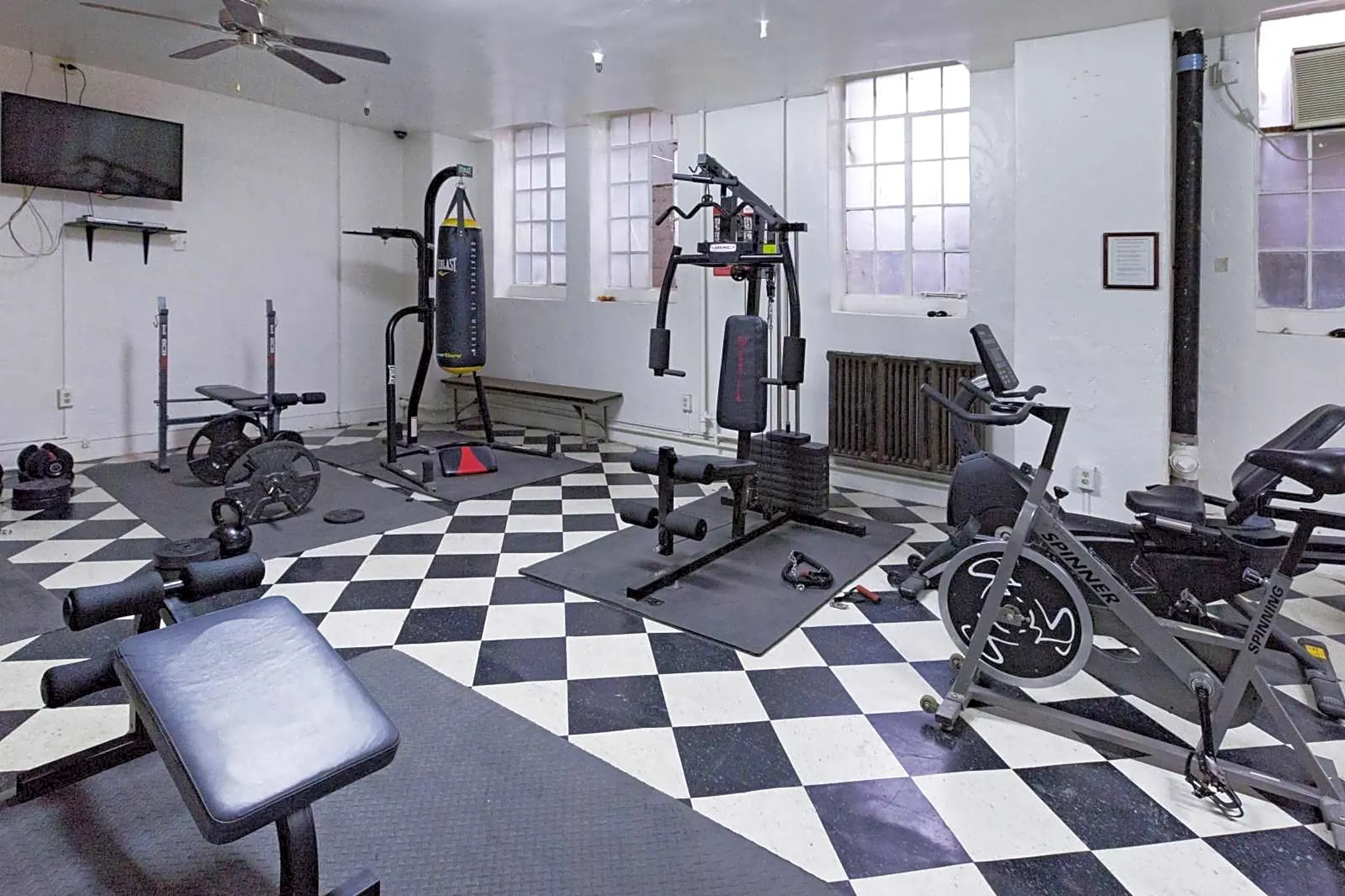 Fitness Weight Room - The Langham Apartments - Los Angeles, CA
