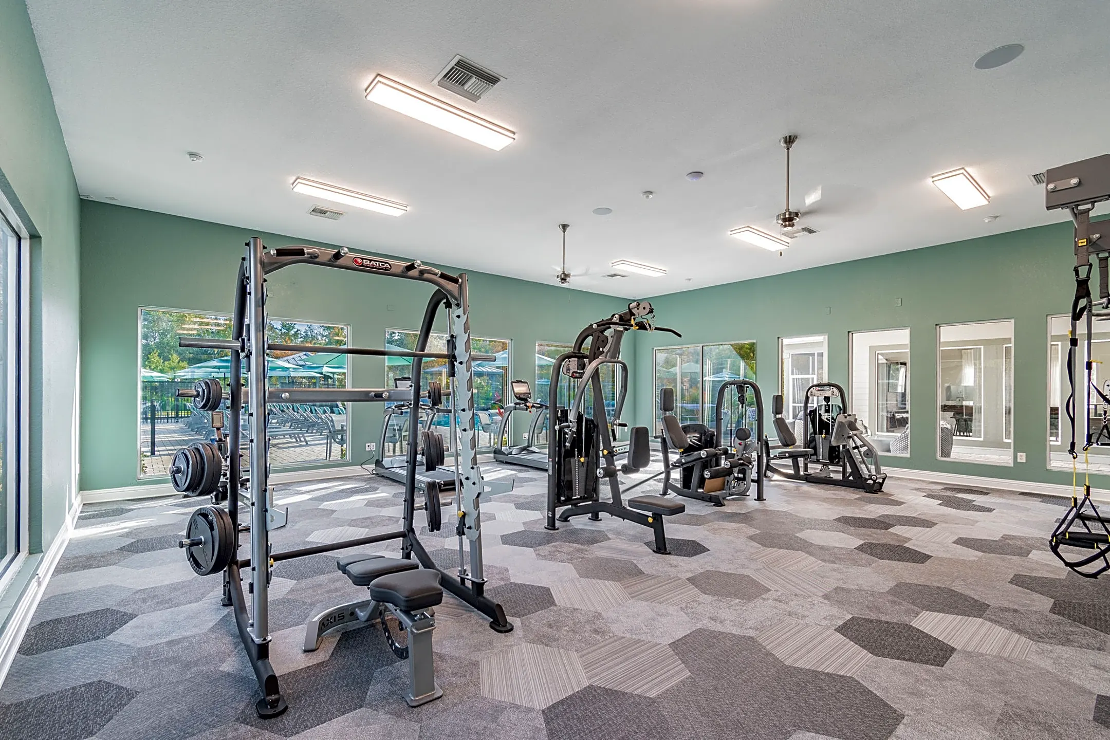 Fitness Weight Room - The Parq at Cross Creek - Tampa, FL