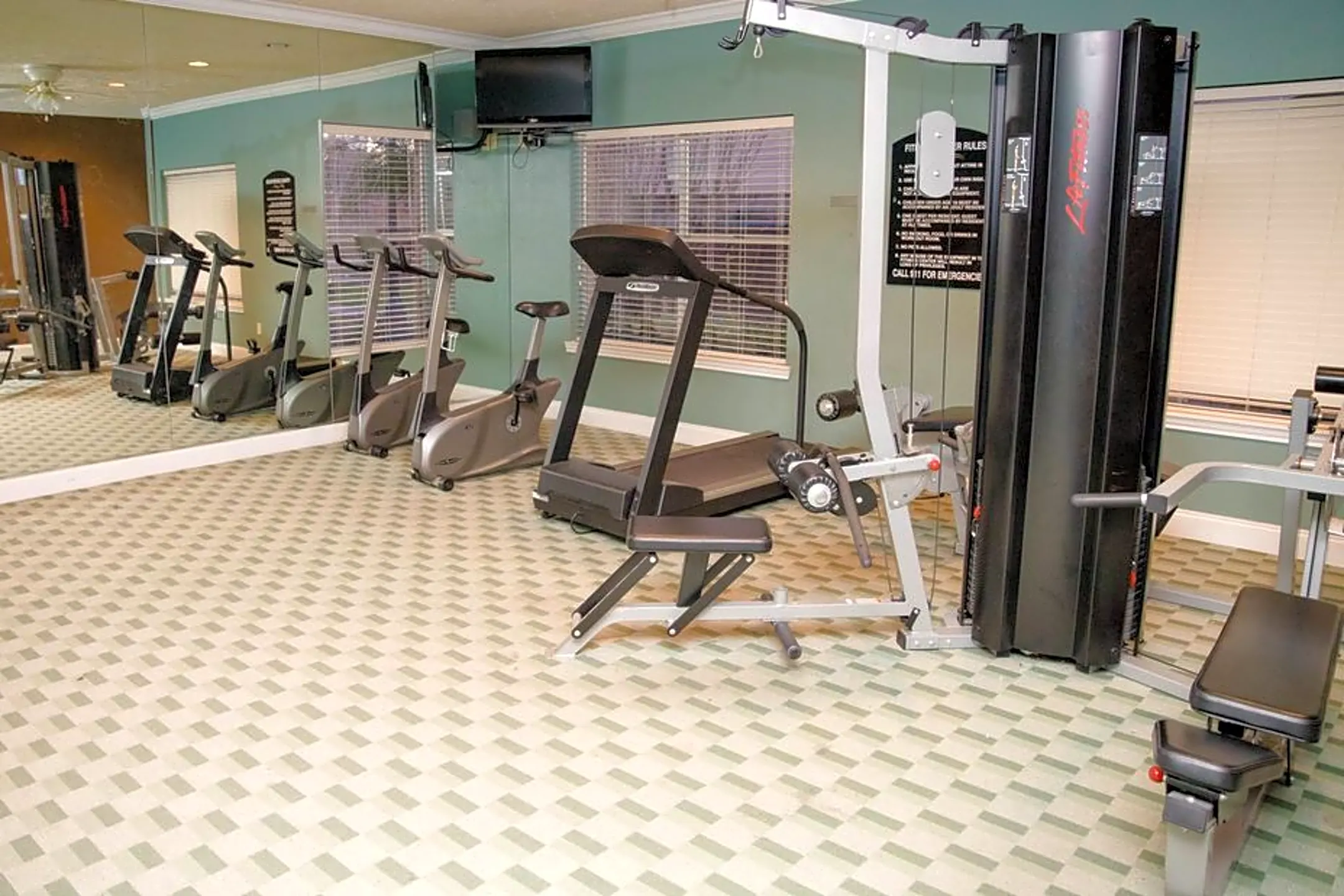 Fitness Weight Room - The Townhomes on Three - Webster, TX