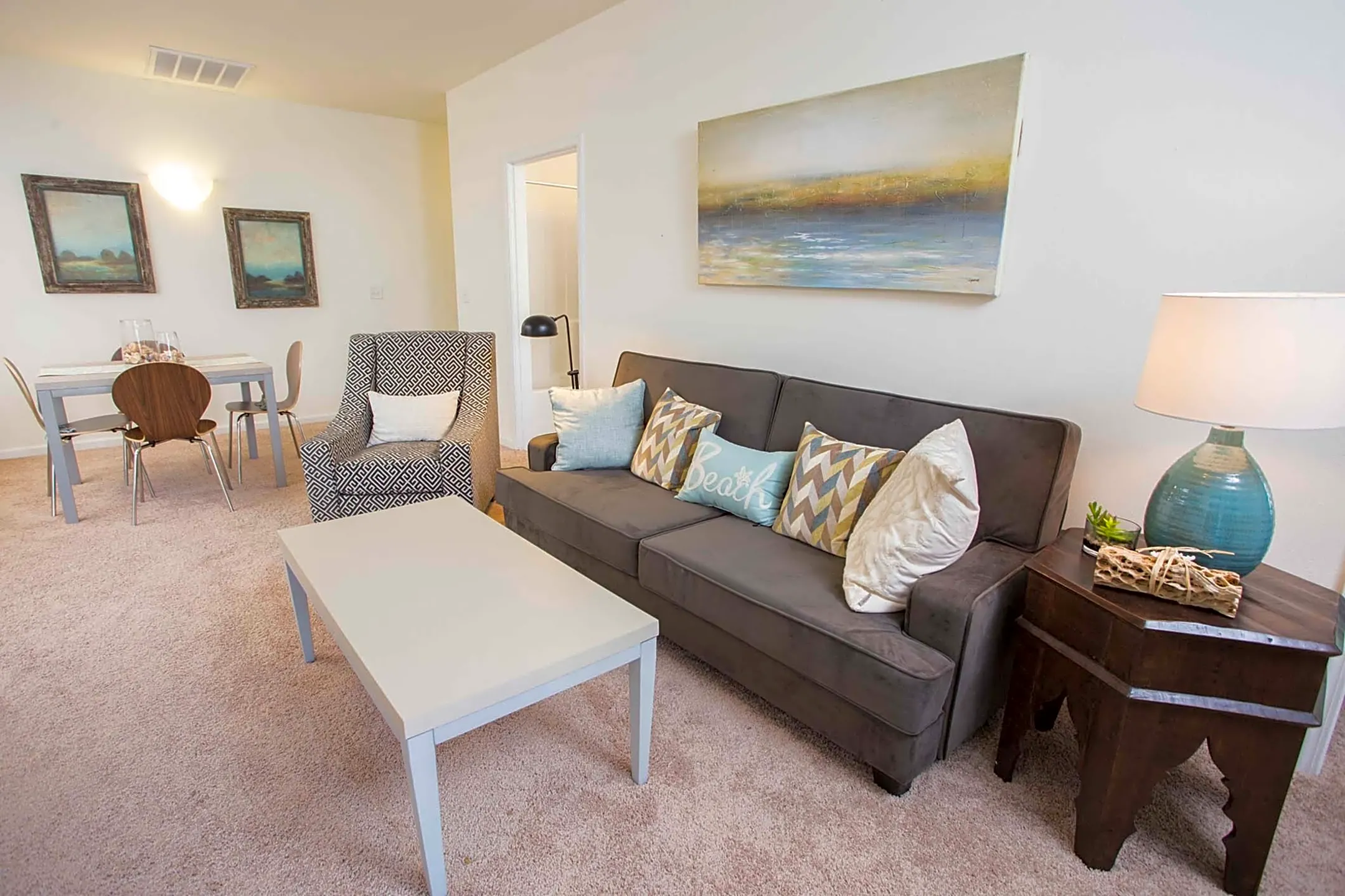 Living Room - Carolina Cove Apartments - PER BED LEASE - Wilmington, NC