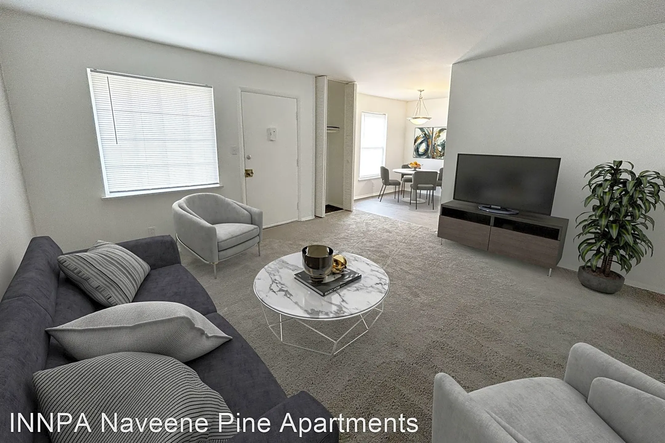 Living Room - Naveen Pine Apartments - Evansville, IN