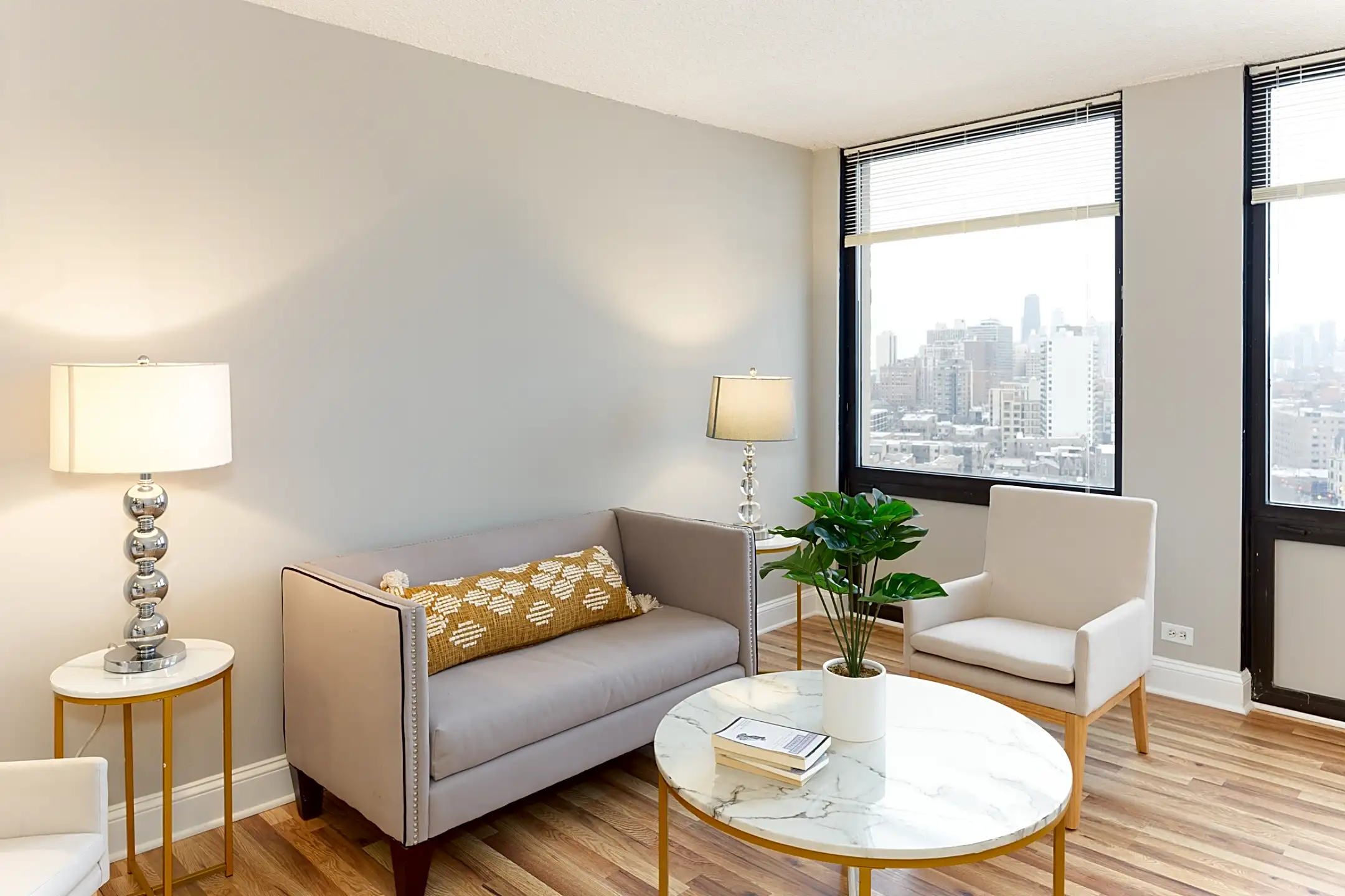 Living Room - Lincoln Park Plaza - Chicago, IL